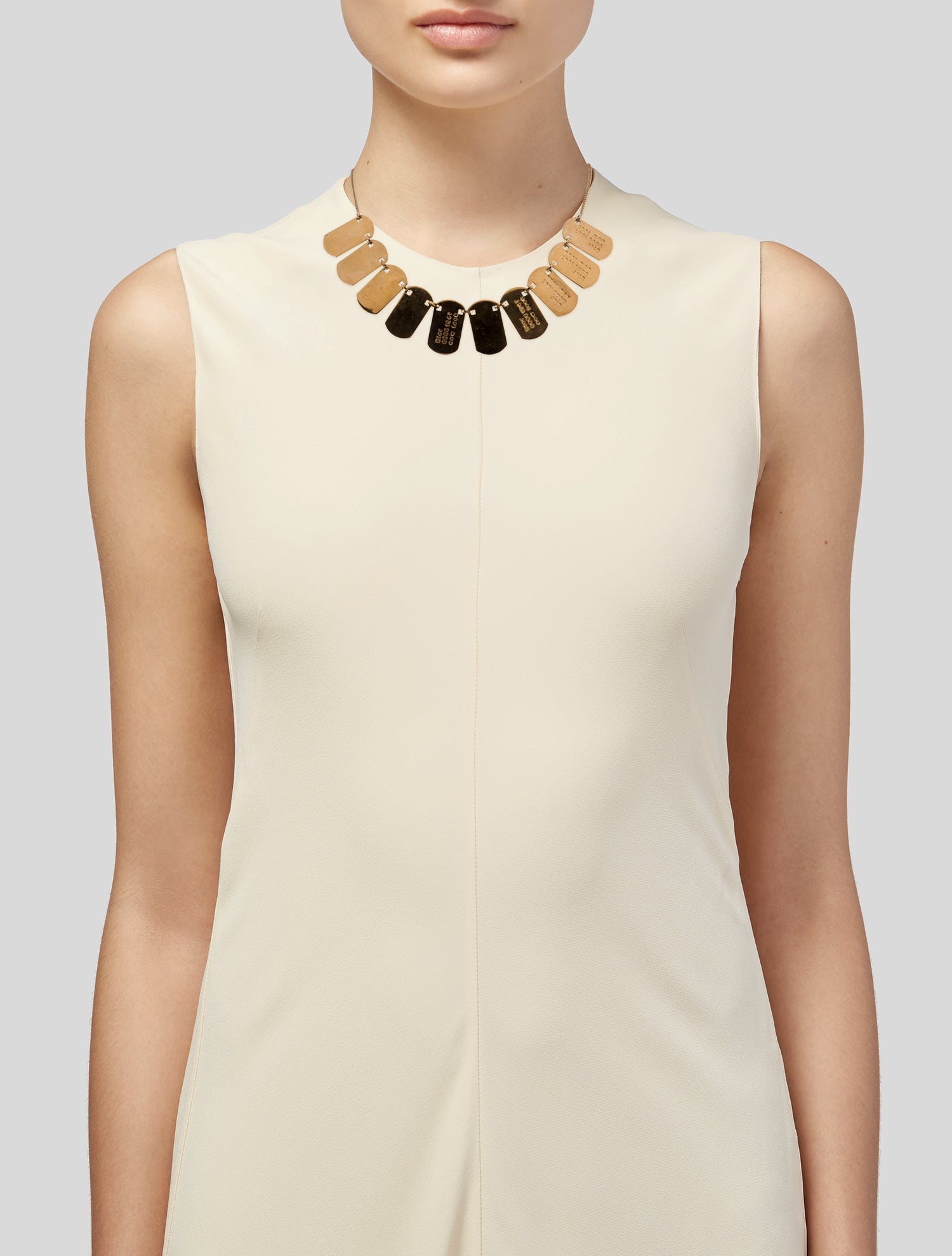 Christian Dior Vintage Multi Dog Tag Collar Necklace