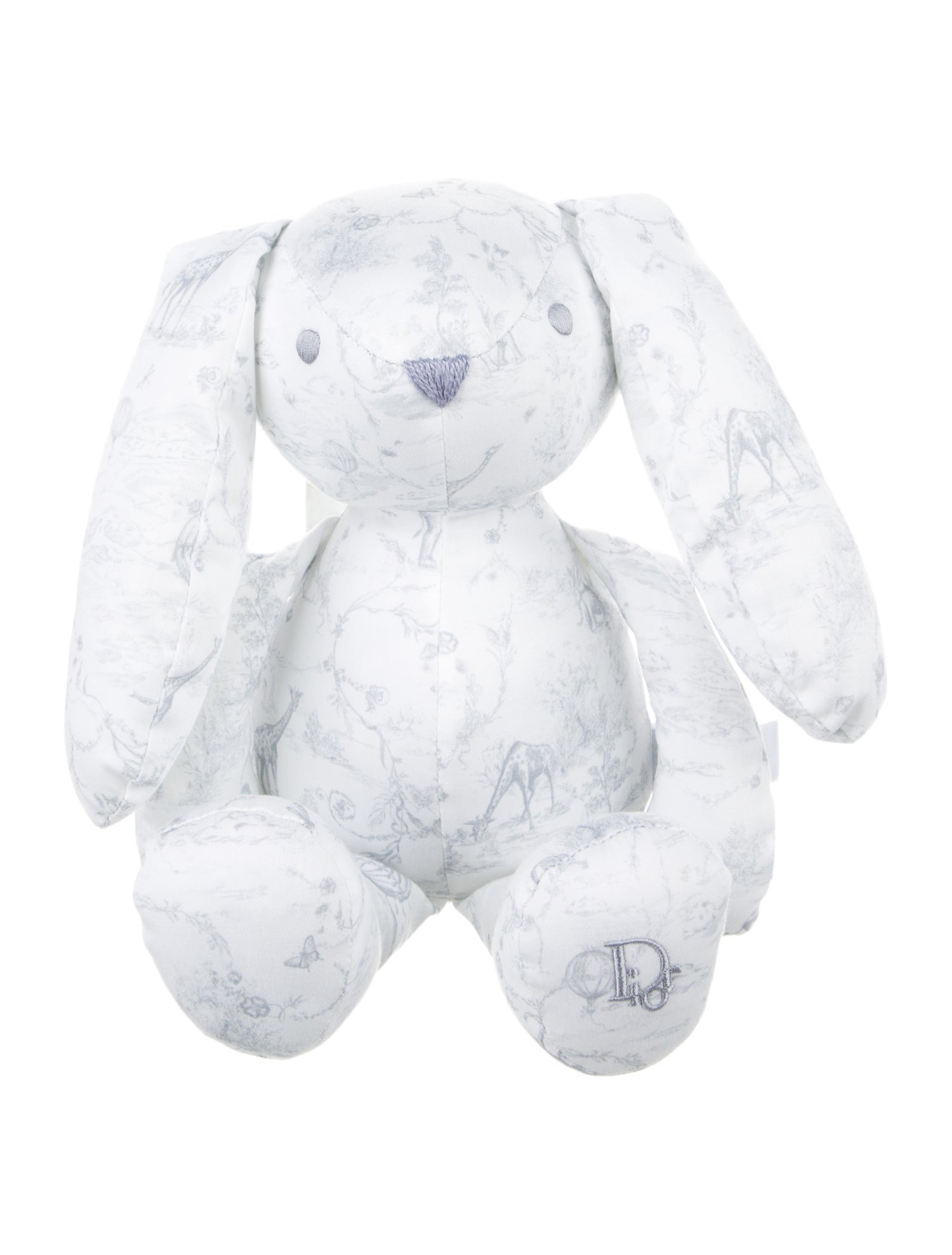 Baby Dior Toile de Jouy Stuffed Rabbit