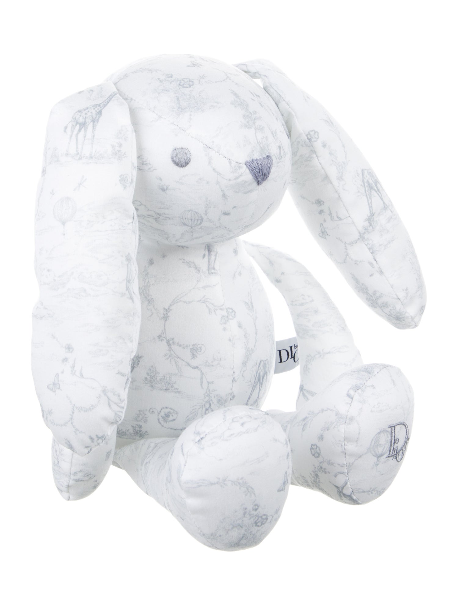 Baby Dior Toile de Jouy Stuffed Rabbit