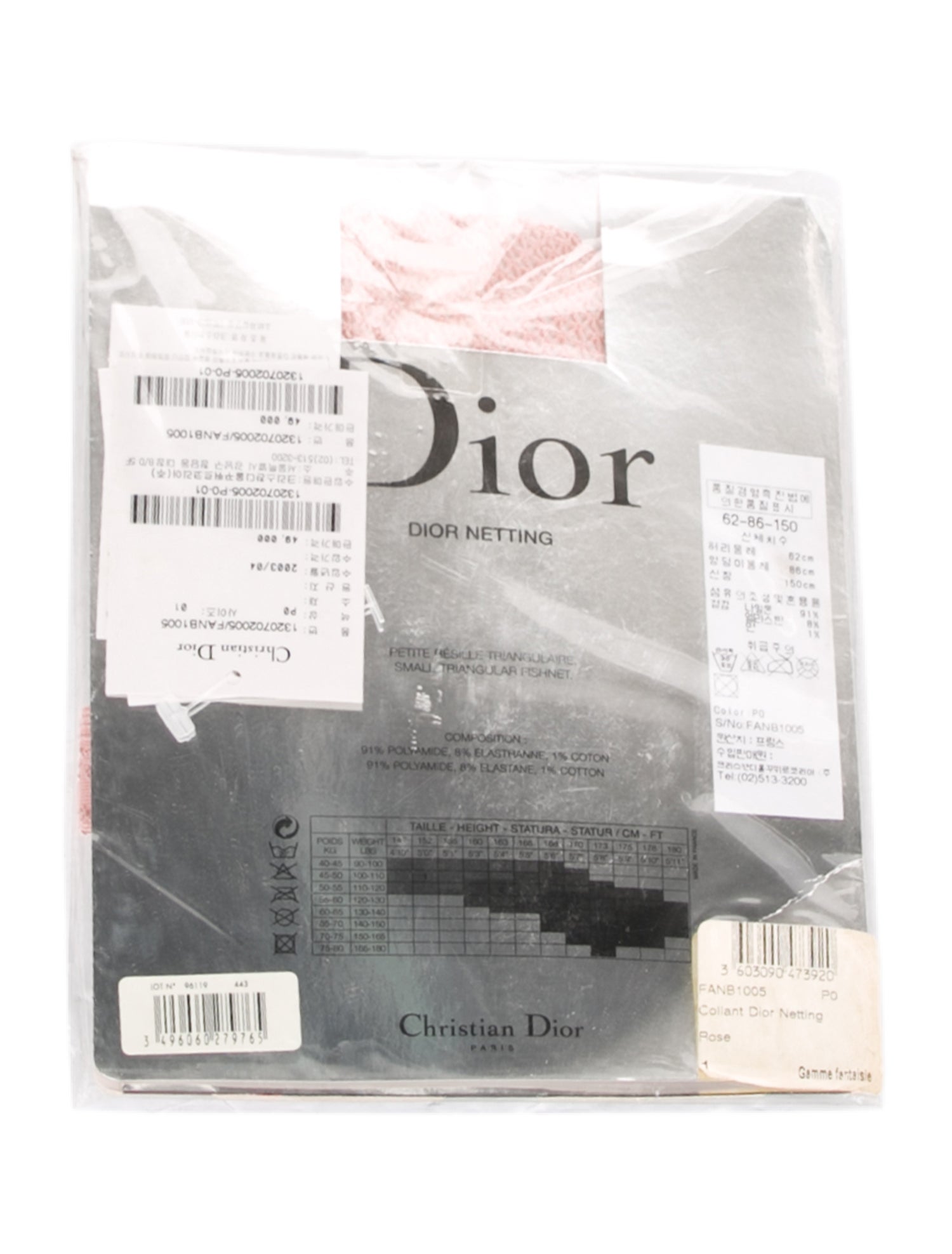 Christian Dior Net Stockings w/Tags