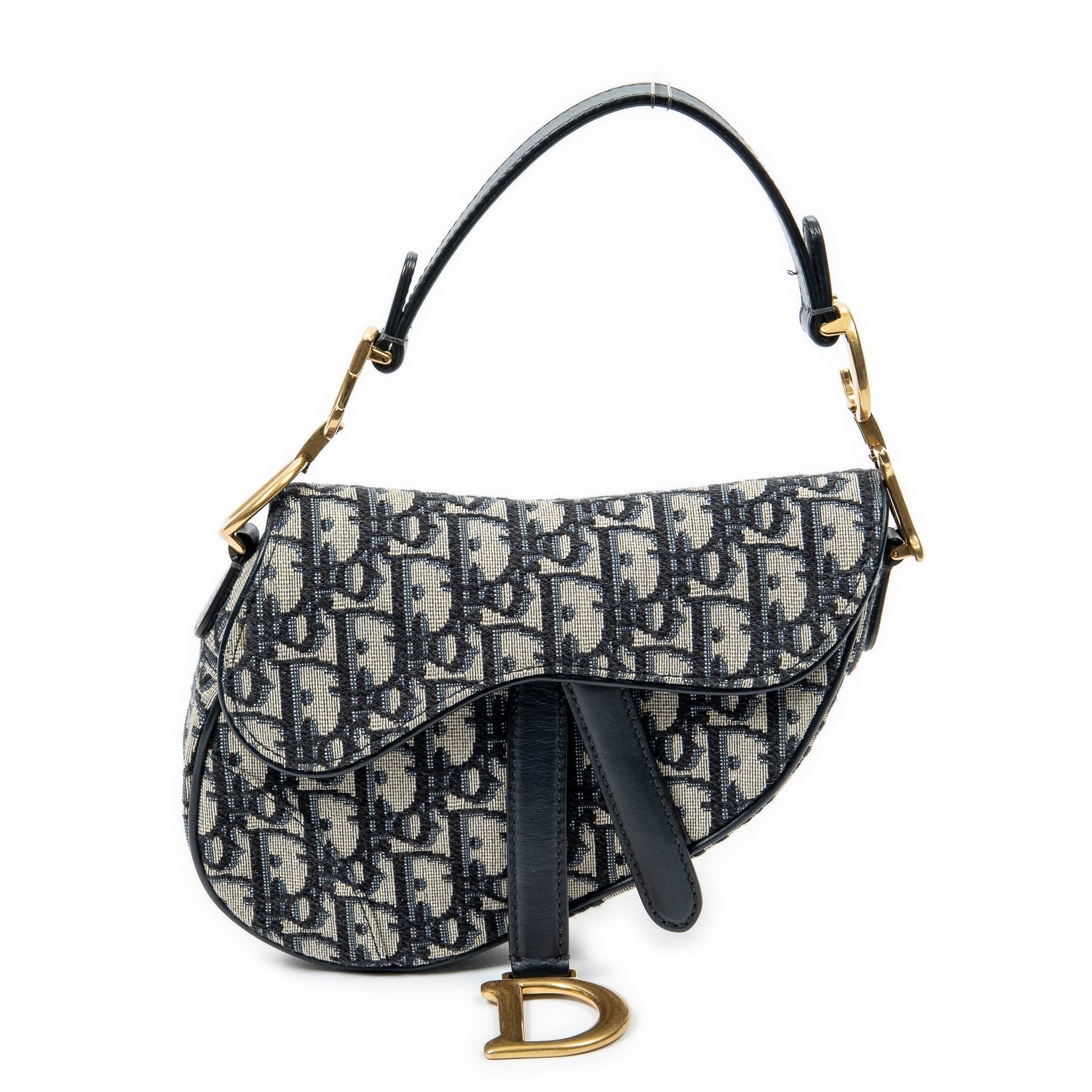 Christian Dior Jacquard Oblique Mini Saddle Bag
