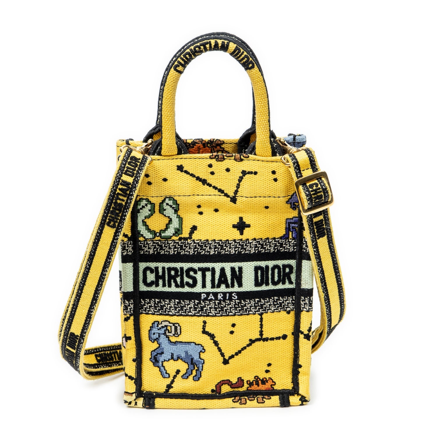 Christian Dior Canvas Mini Book Tote Phone Bag w/ Tags