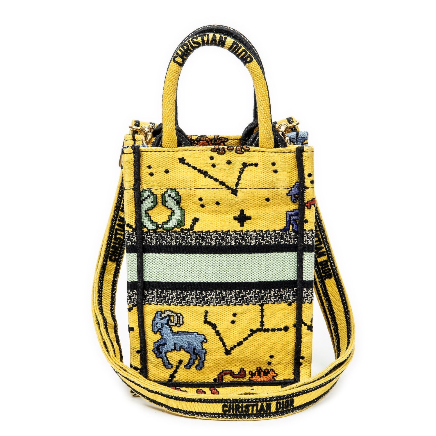 Christian Dior Canvas Mini Book Tote Phone Bag w/ Tags