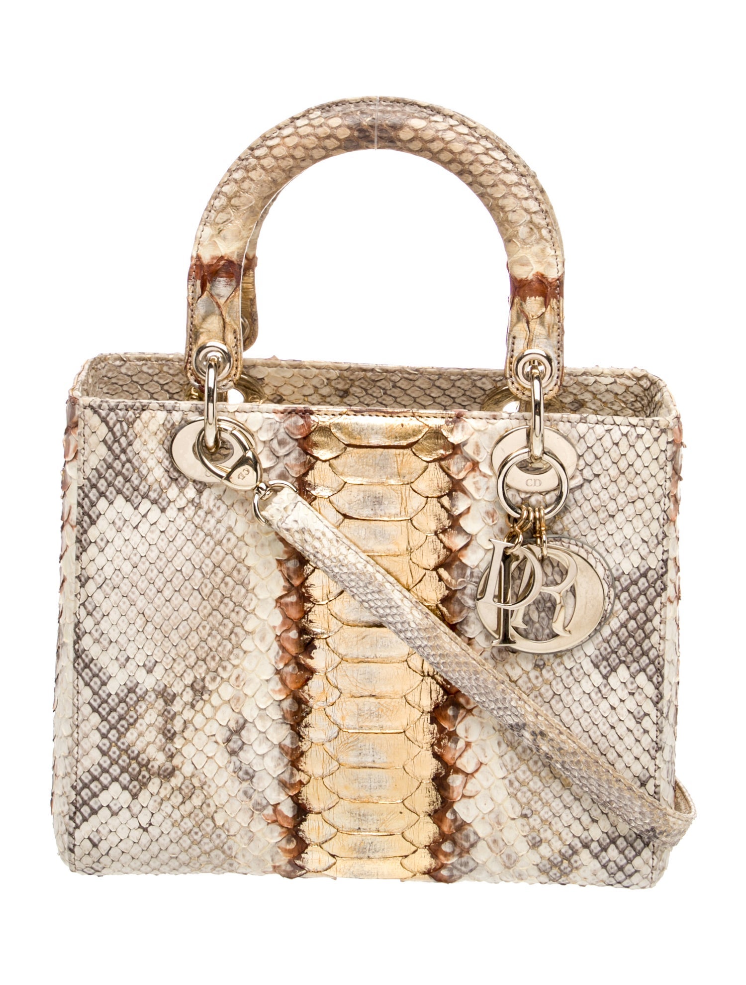 Christian Dior Python Lady Dior Medium