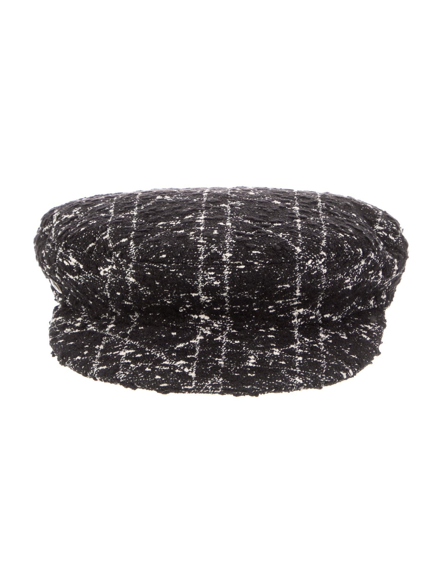 Christian Dior Pattern Print Tweed News Boy Cap
