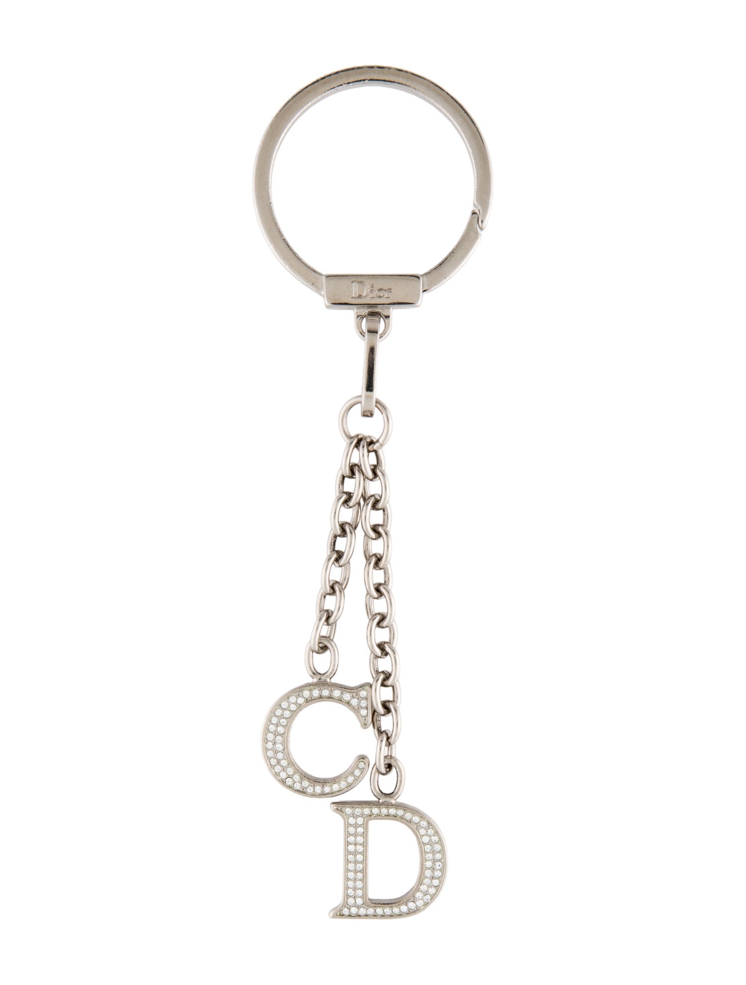 Christian Dior Silver Keychain