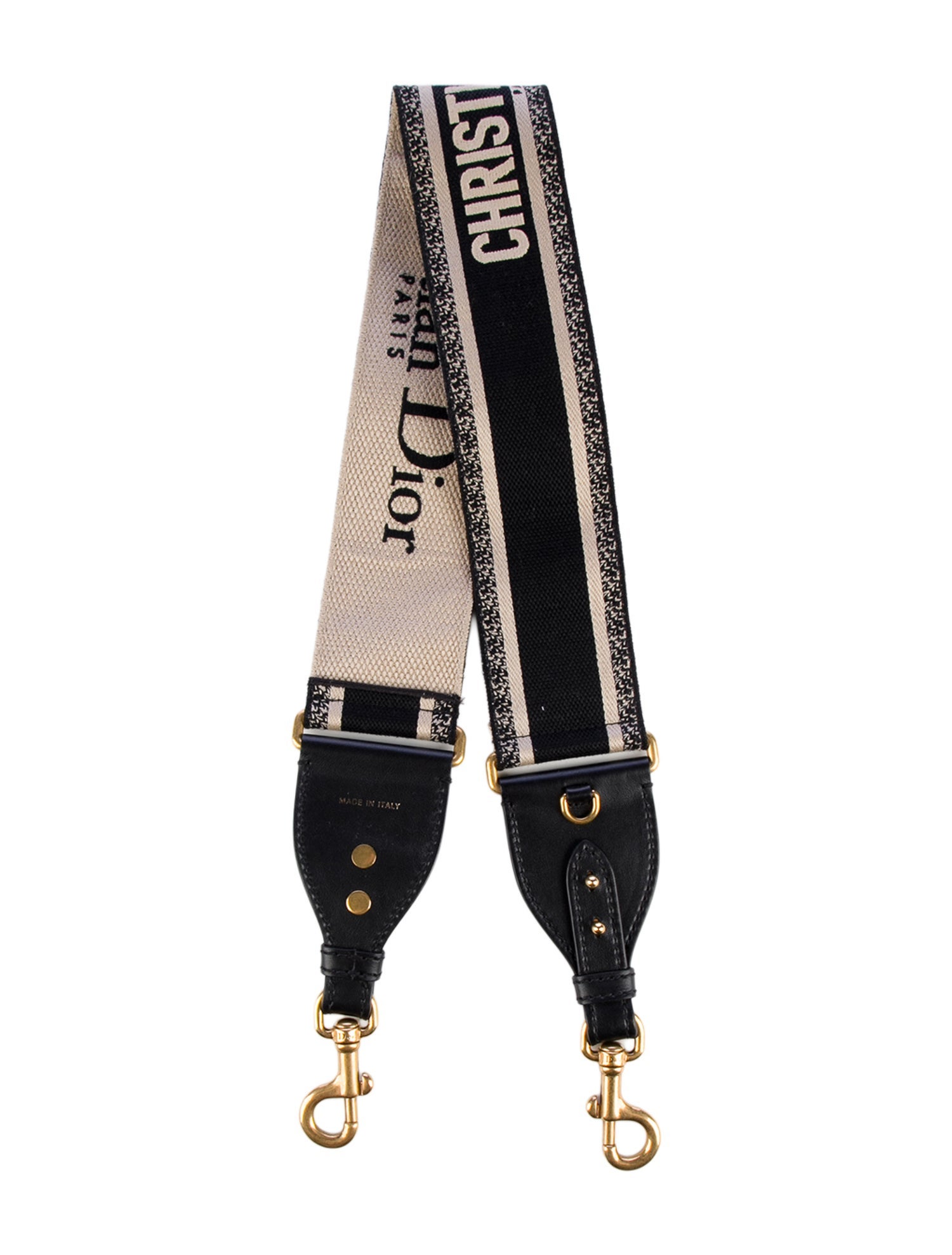 Christian Dior Embroidered Canvas Bag Strap