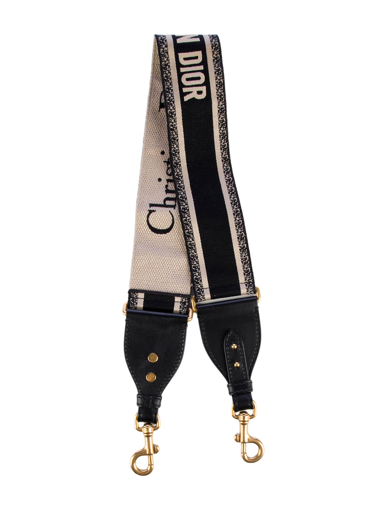 Christian Dior Embroidered Canvas Bag Strap