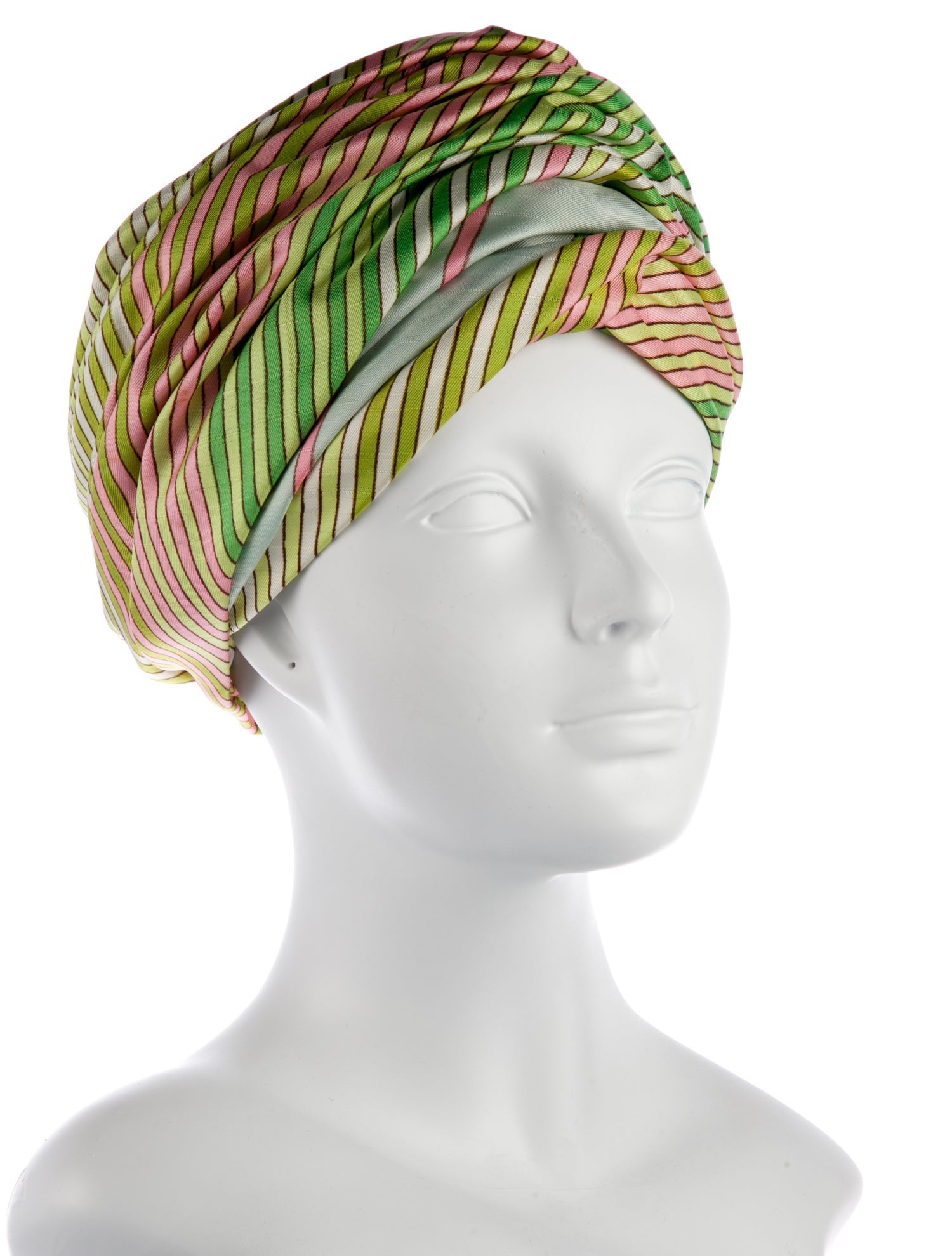 Christian Dior Pattern Print Silk Chapeau Hat