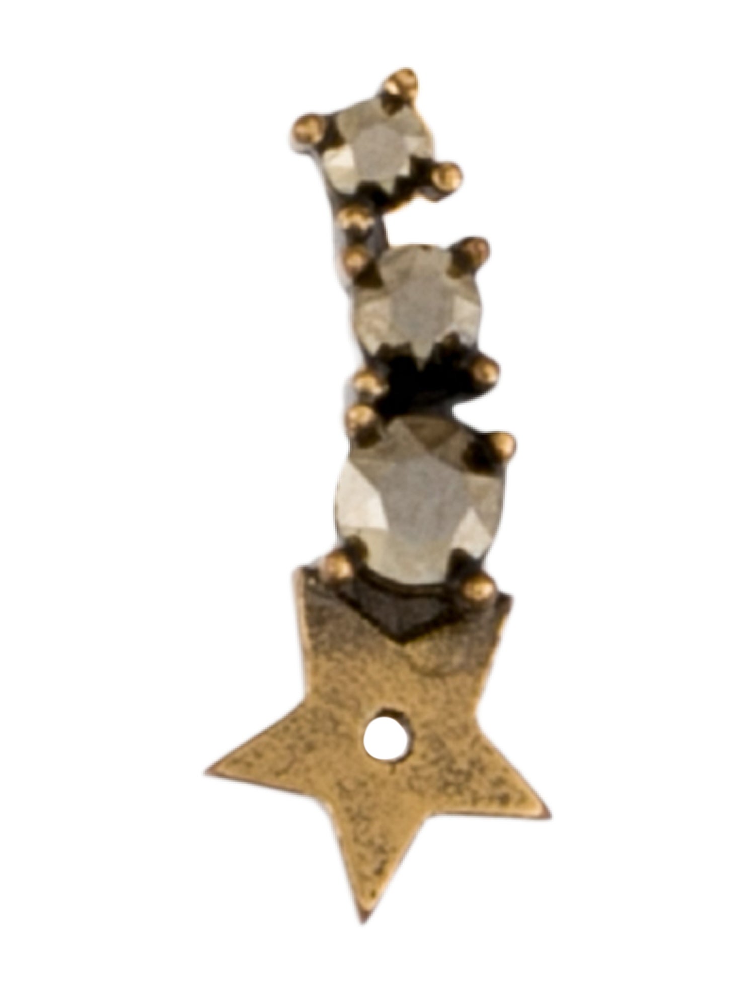 Christian Dior Crystal Ear Climber Single Earring