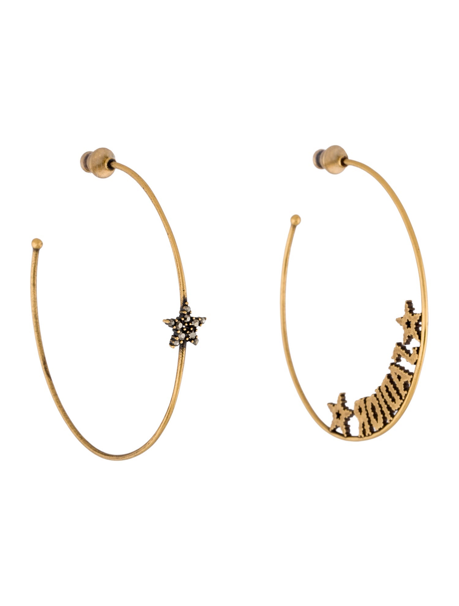 Christian Dior Crystal J'Adior Hoop Earrings