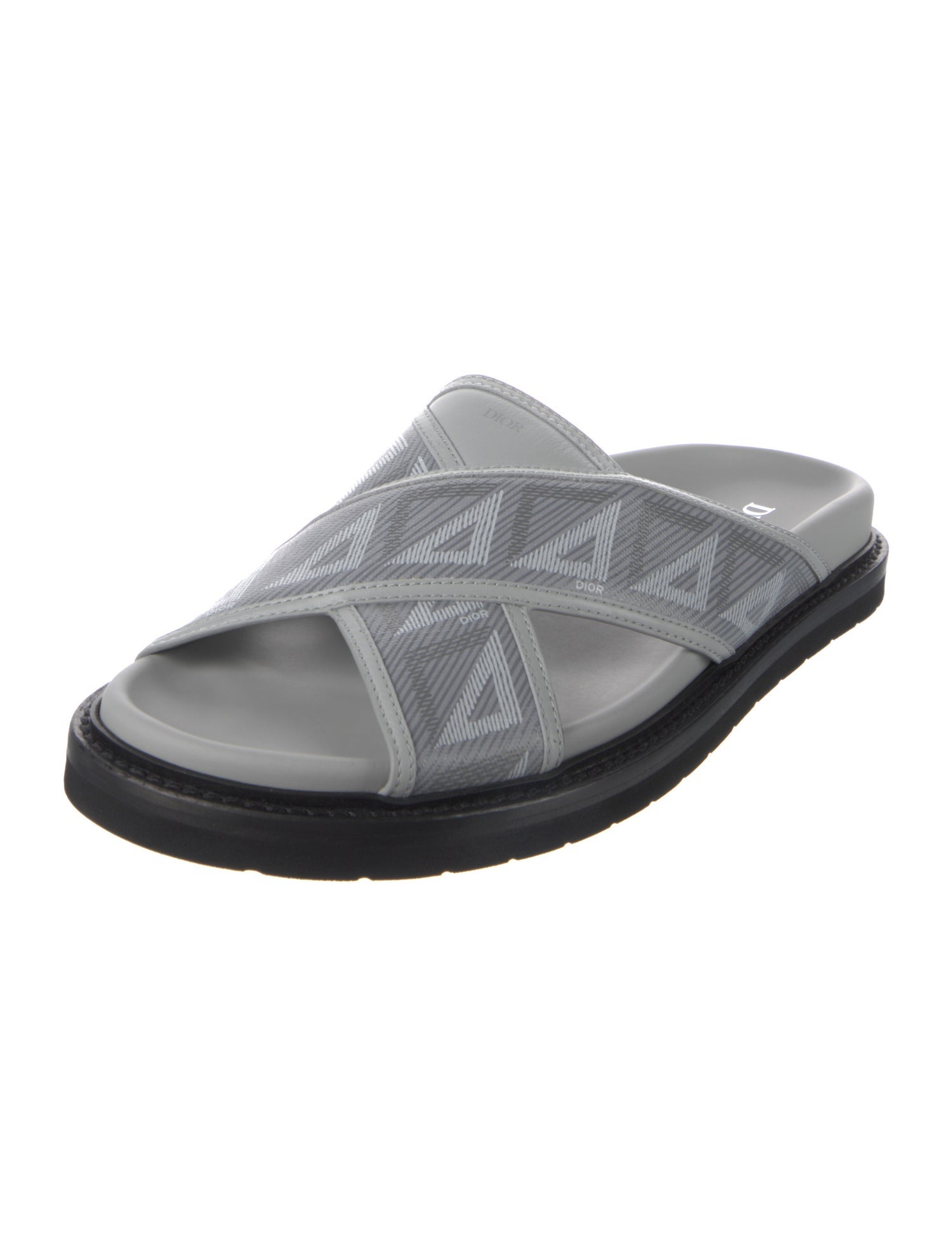 Christian Dior Signature Logo Leather Slides