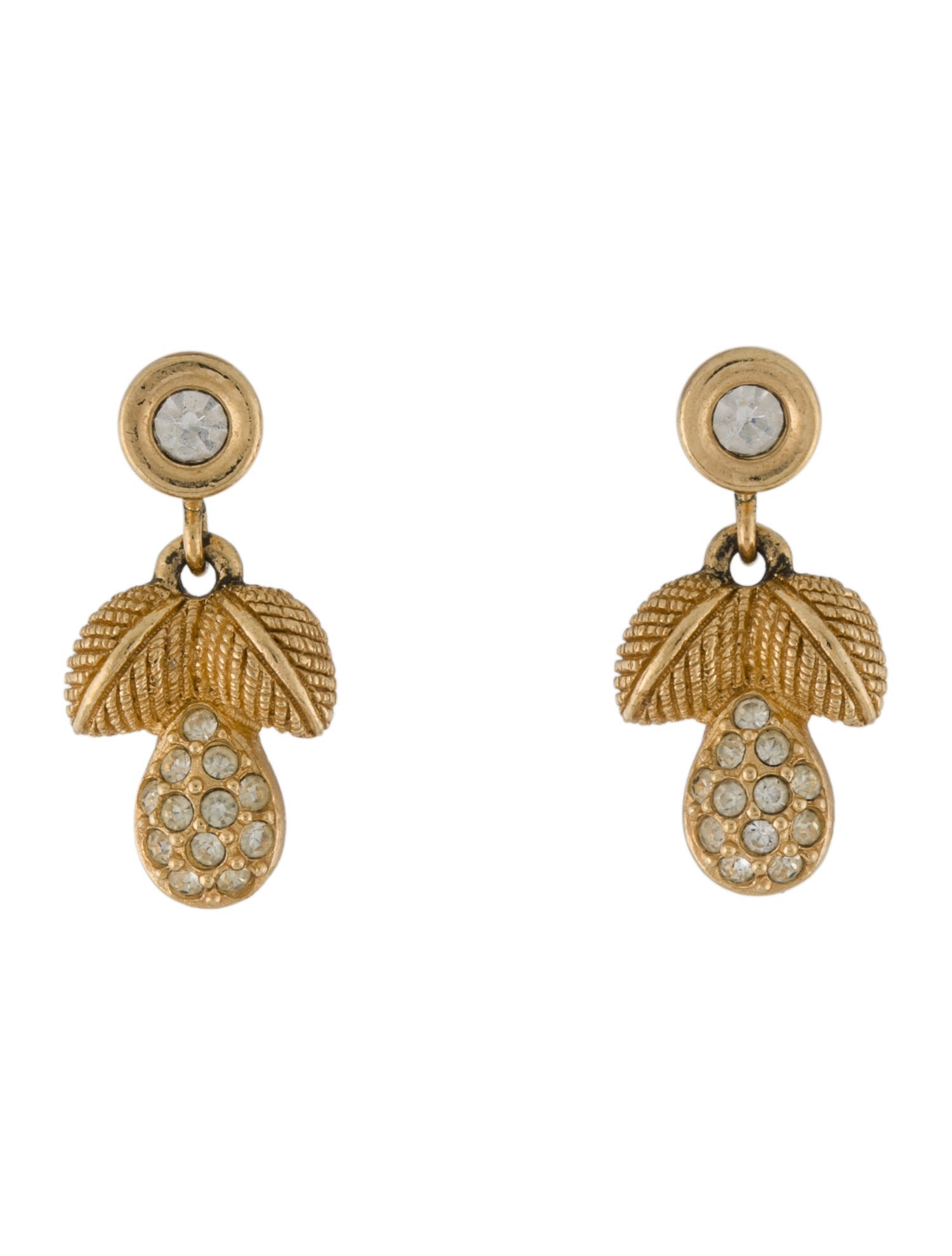 Christian Dior Vintage Crystal Drop Earrings