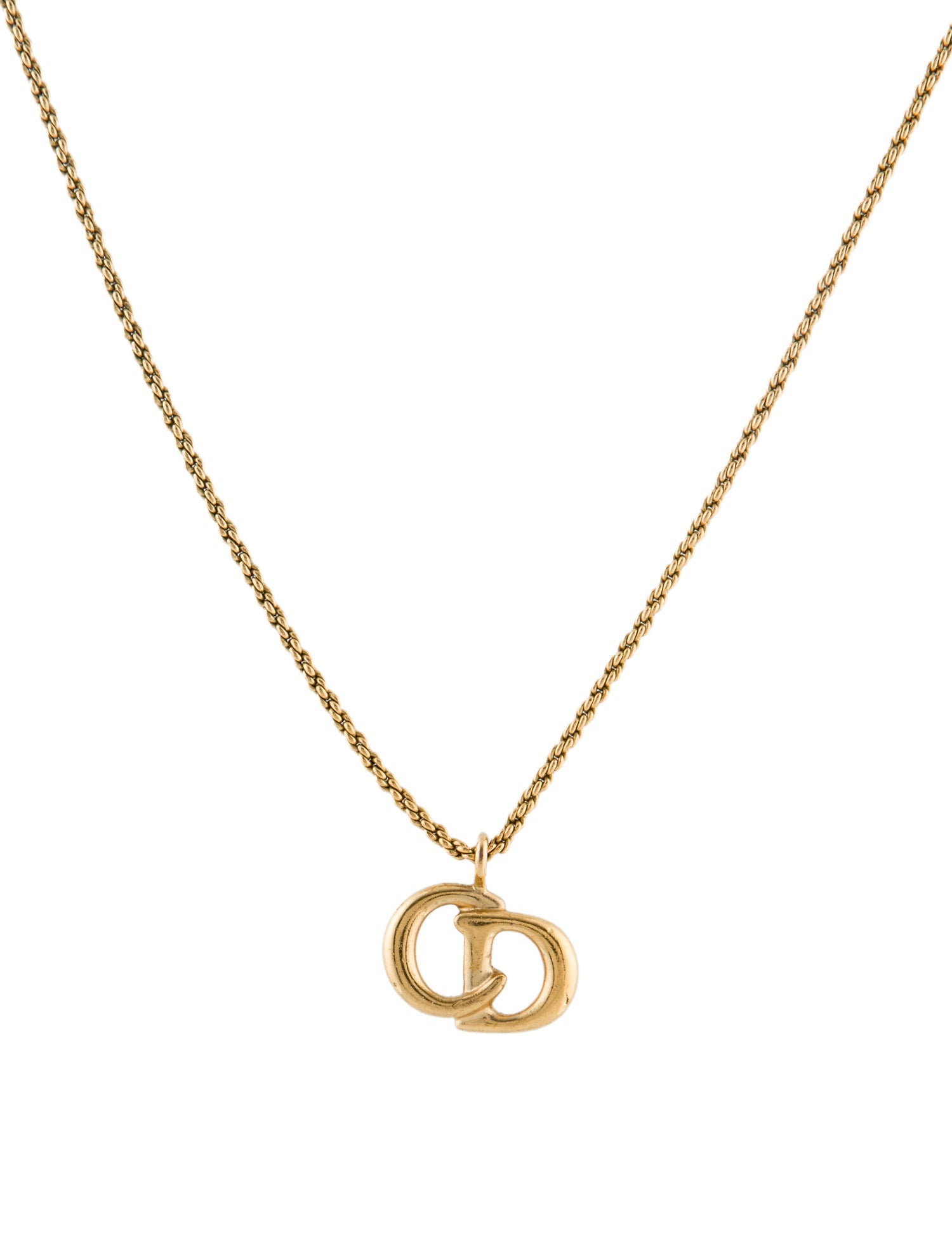 Christian Dior Vintage CD Pendant Necklace