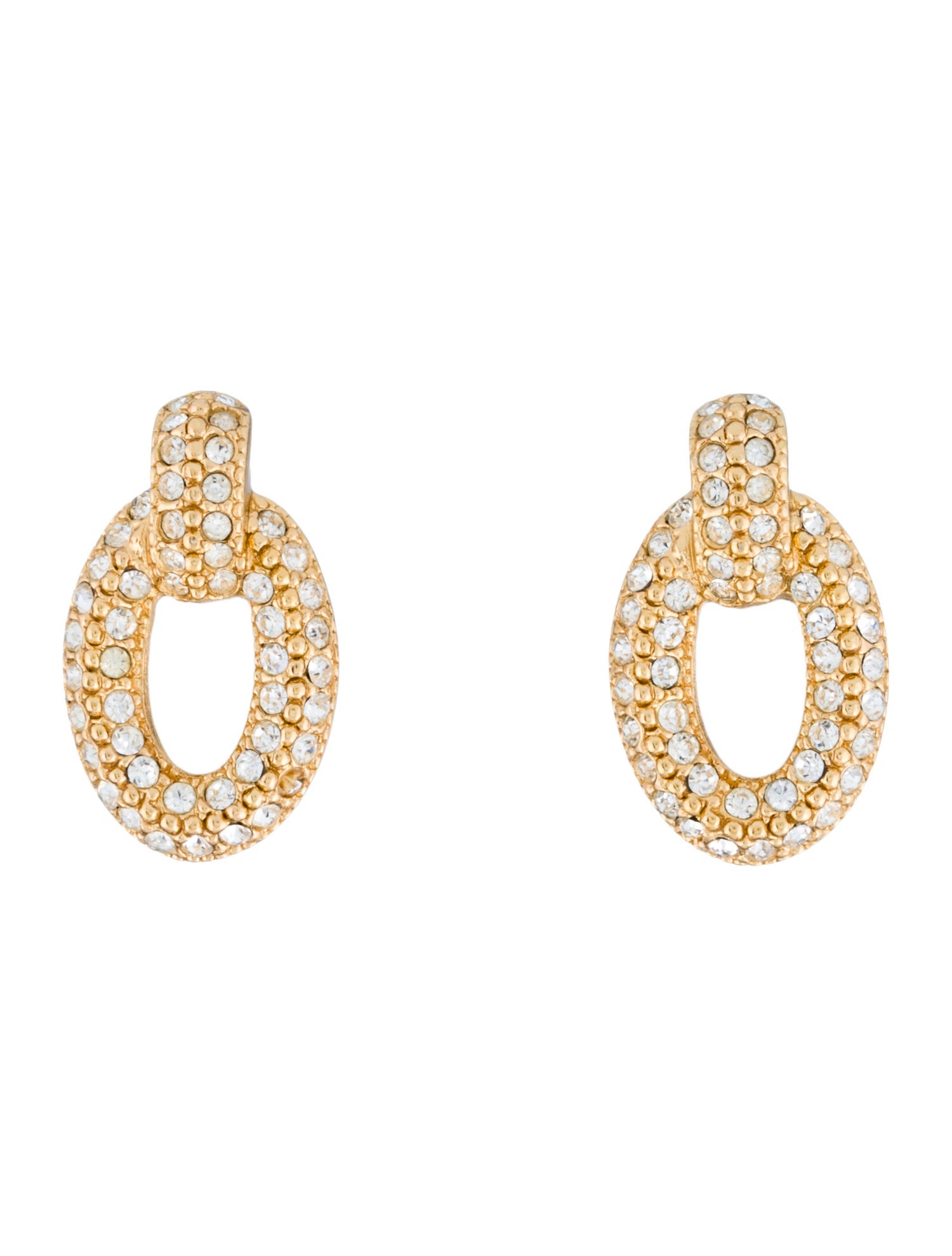 Christian Dior Vintage Crystal Drop Earrings