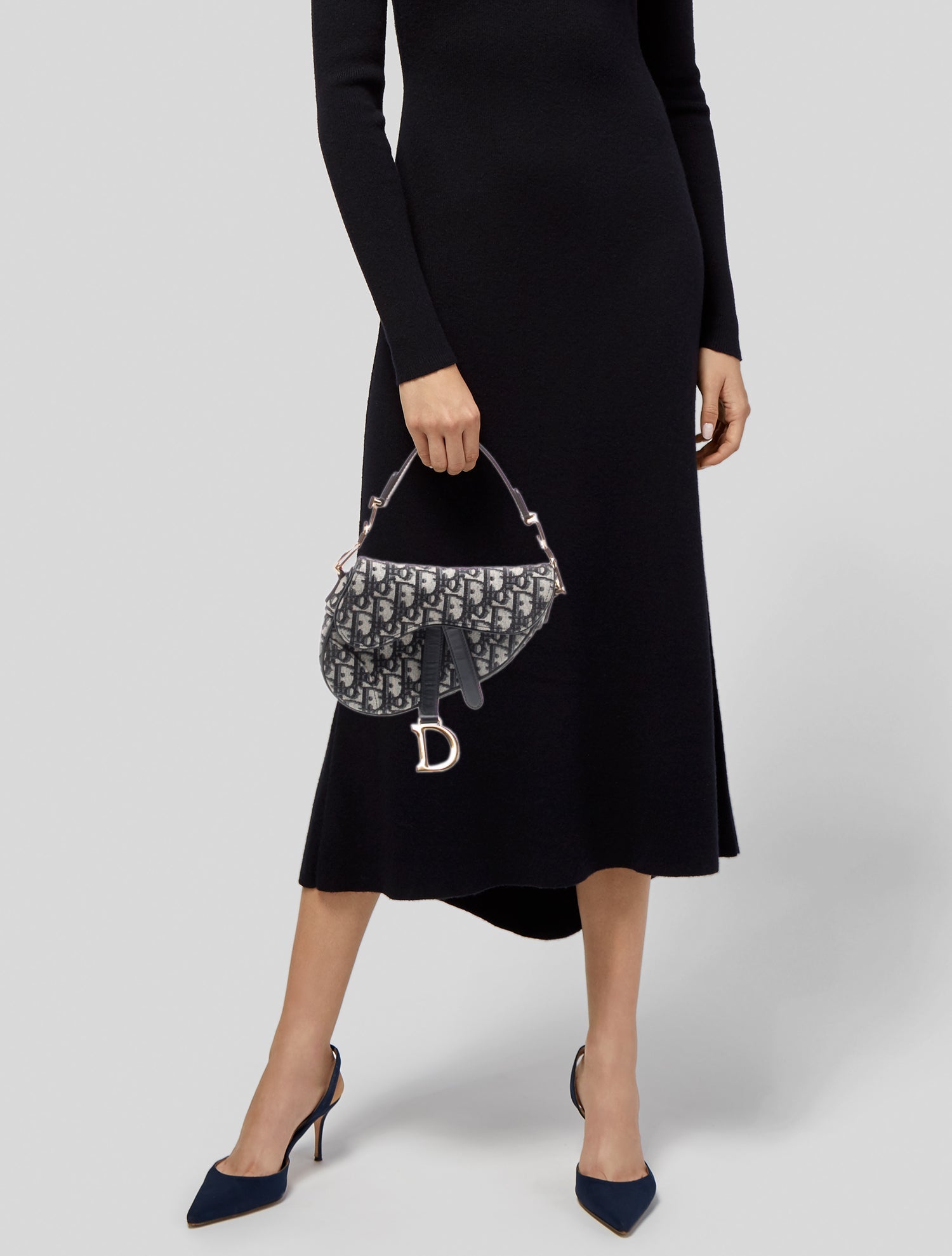 Christian Dior Oblique Jacquard Saddle Mini