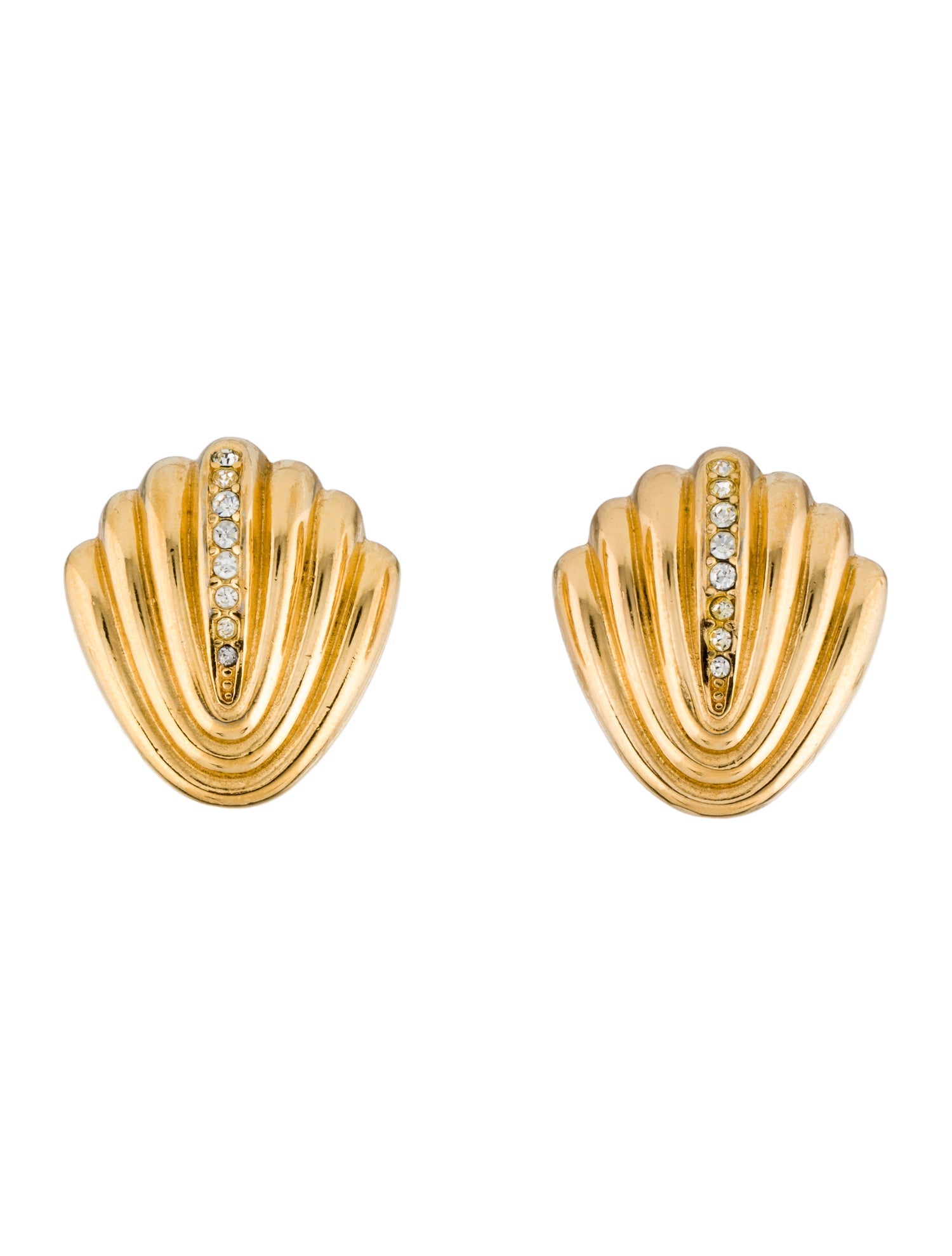 Christian Dior Vintage Crystal Clip-On Earrings