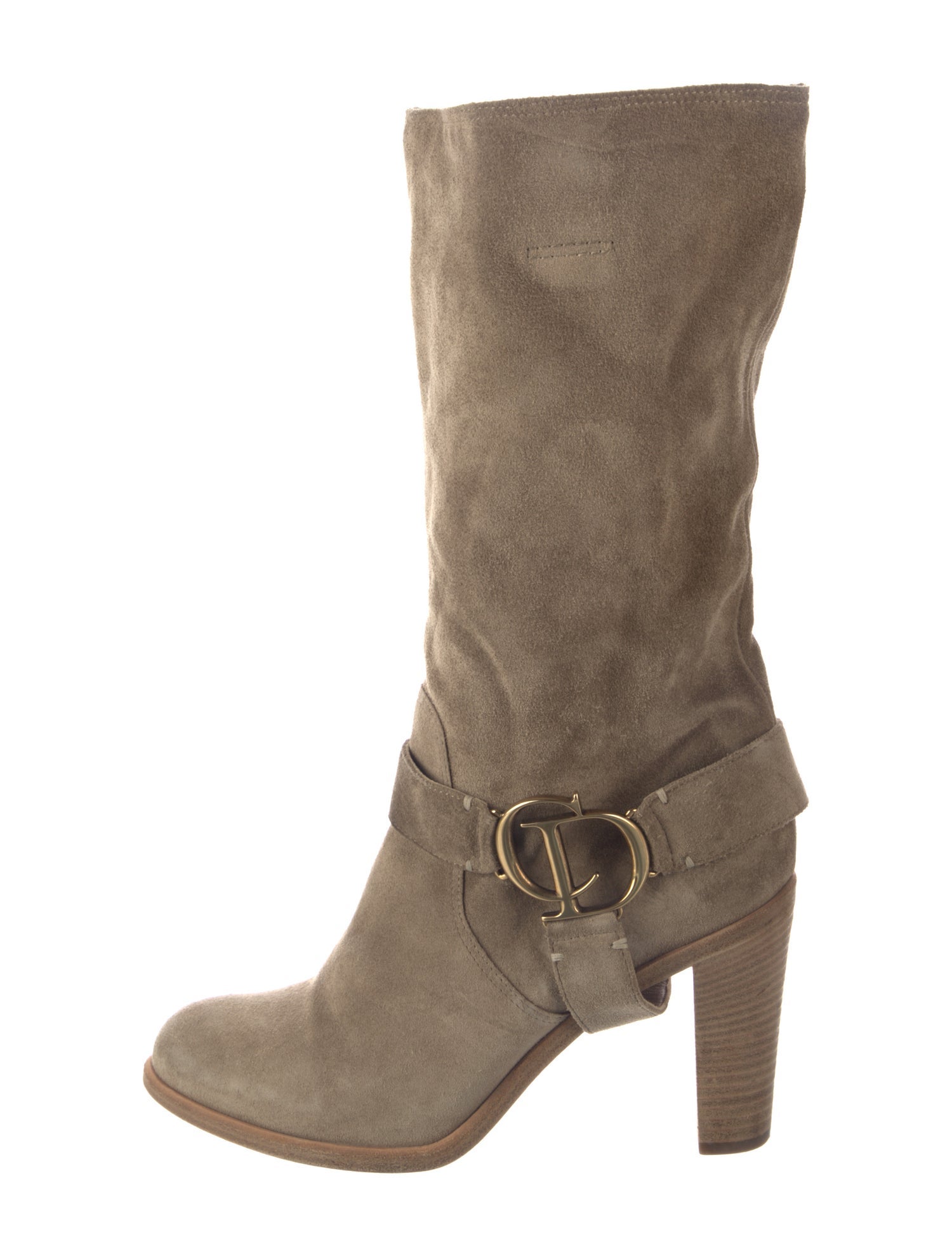 Christian Dior Suede Moto Boots