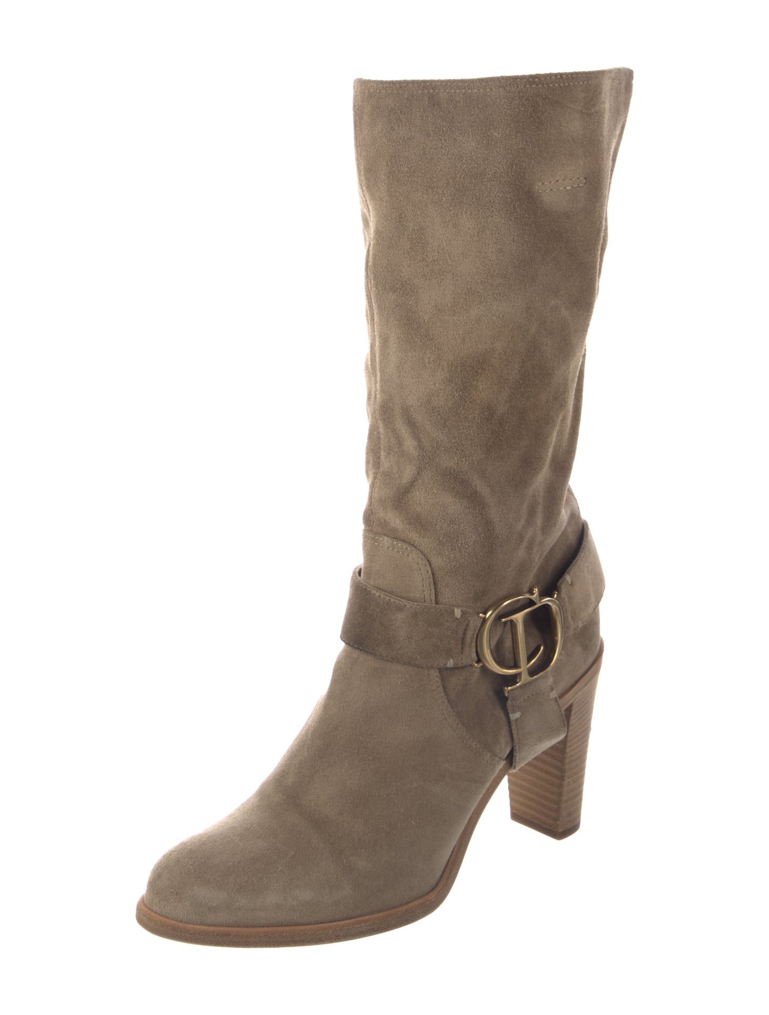 Christian Dior Suede Moto Boots