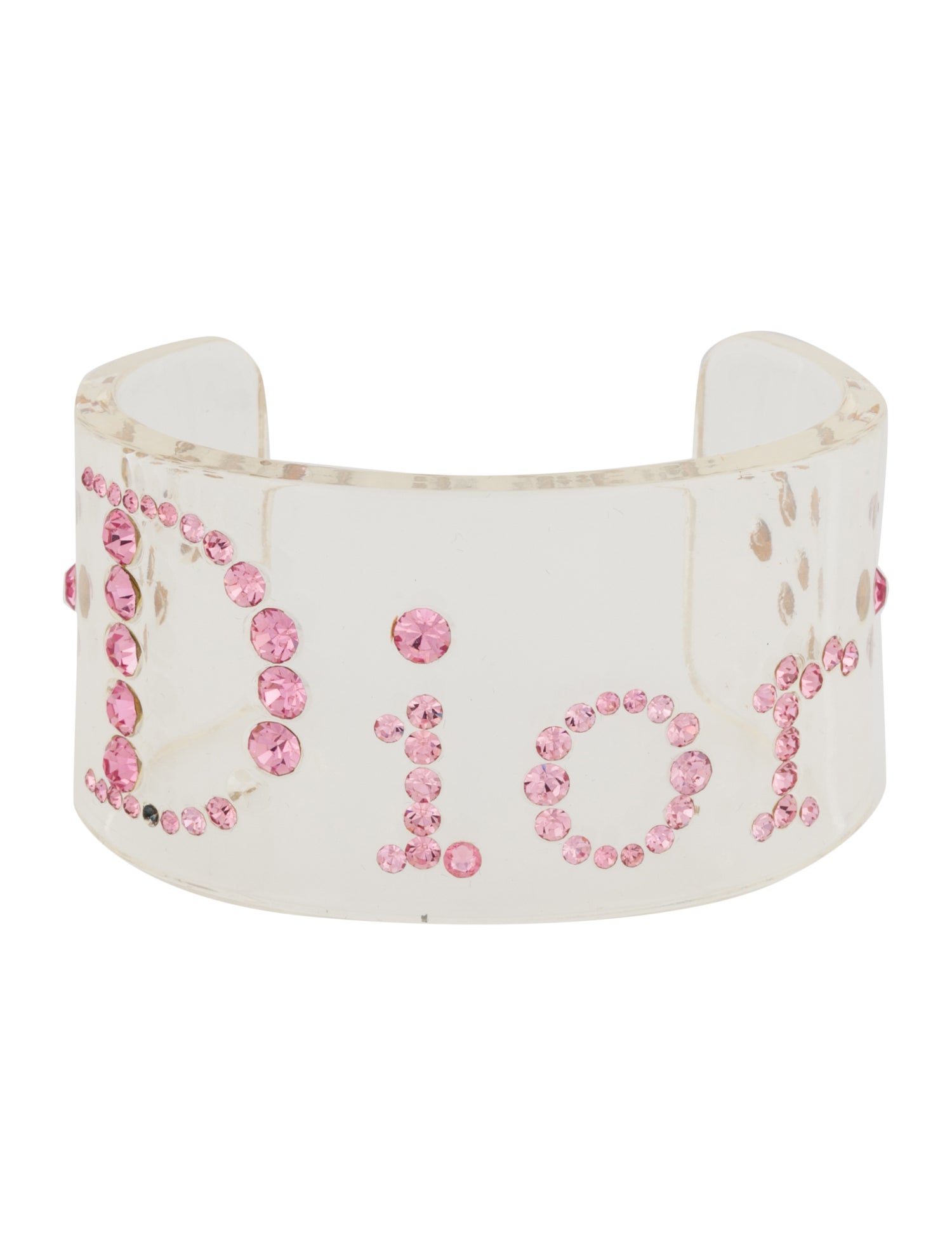 Christian Dior Resin & Crystal Cuff Bracelet