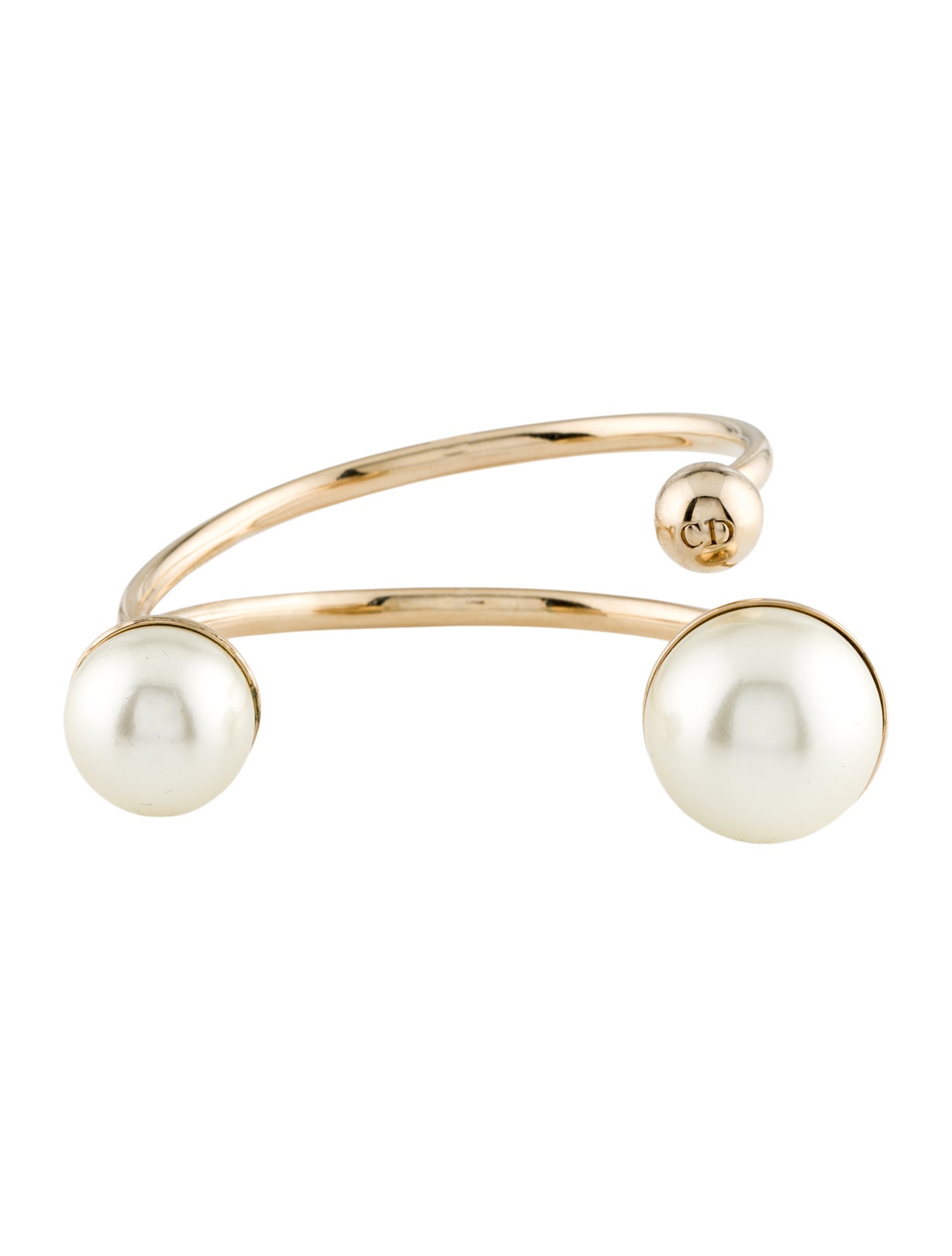 Christian Dior Faux Pearl Cuff Bracelet