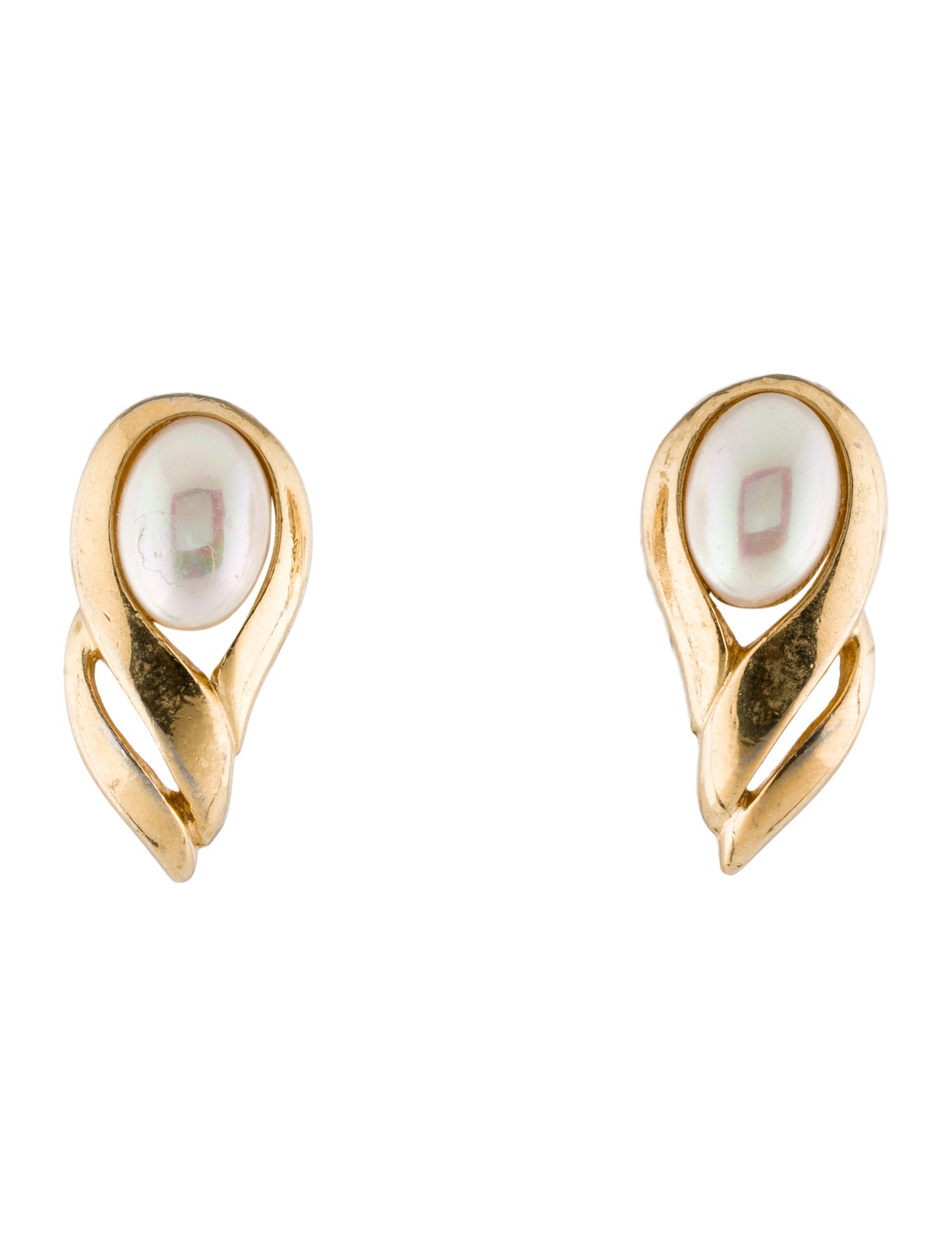 Christian Dior Vintage Faux Pearl Clip-On Earrings