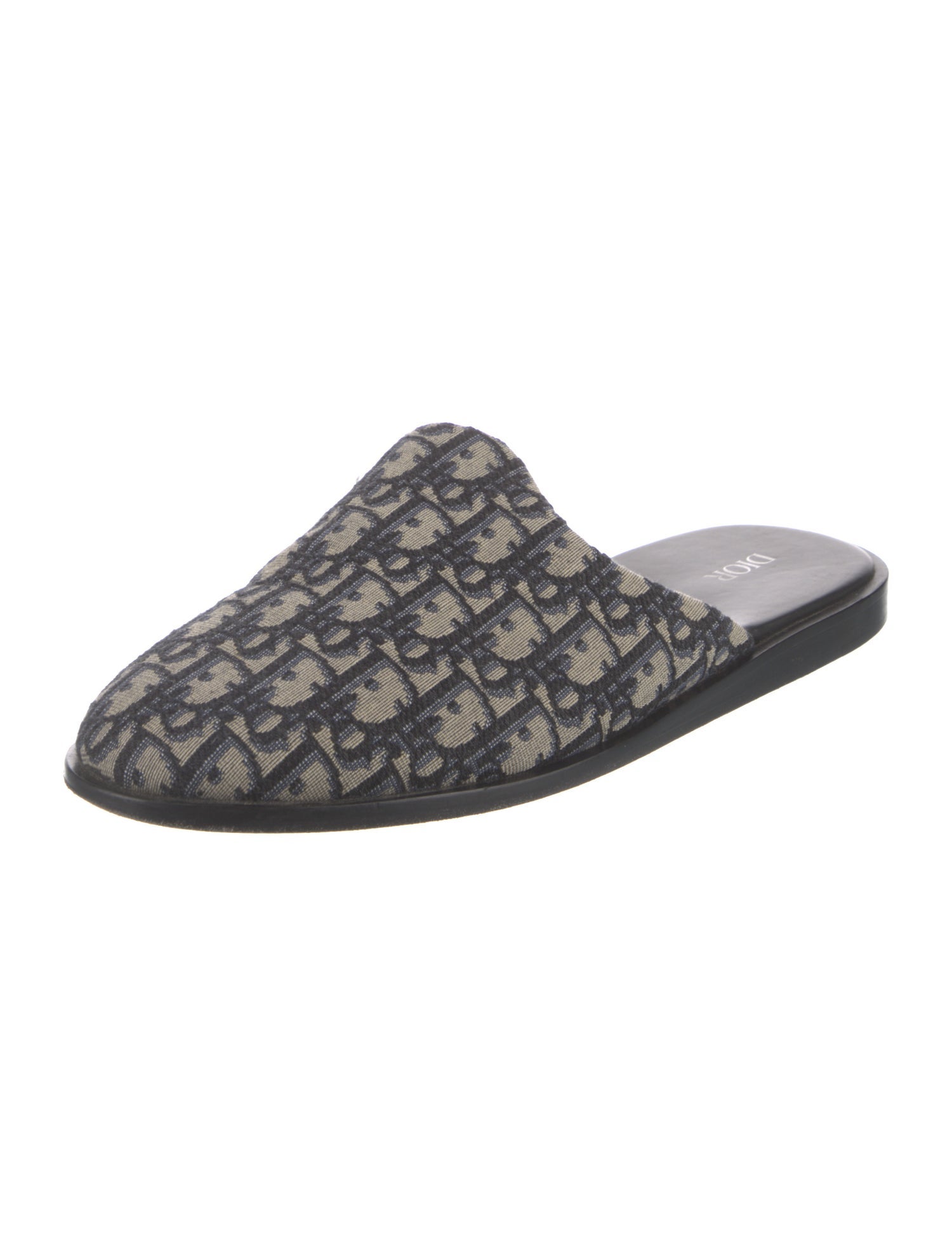 DIOR MEN Oblique Jacquard Canvas Slides