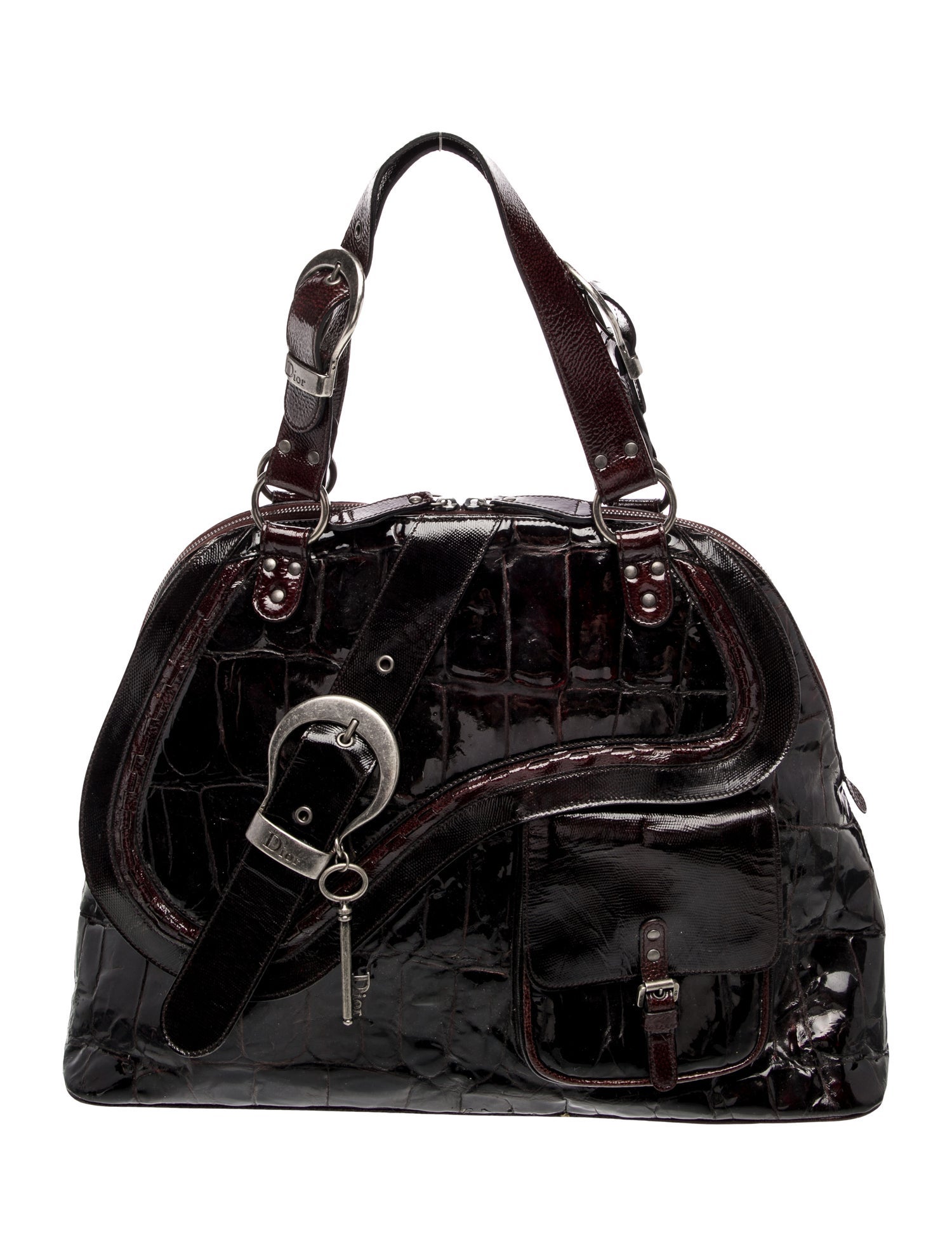 Christian Dior Patent Leather Gaucho Saddle