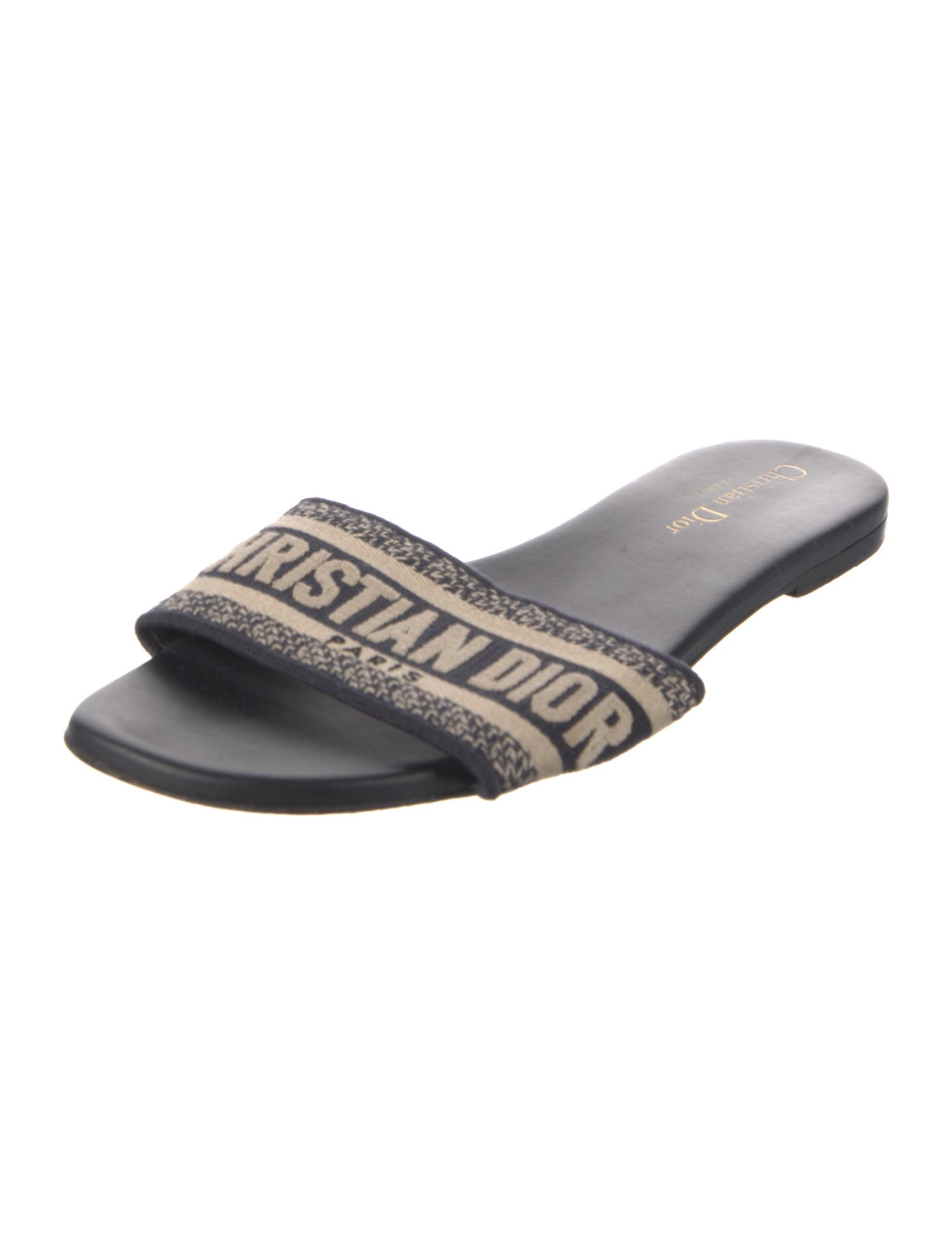 Christian Dior Leather Printed Slides