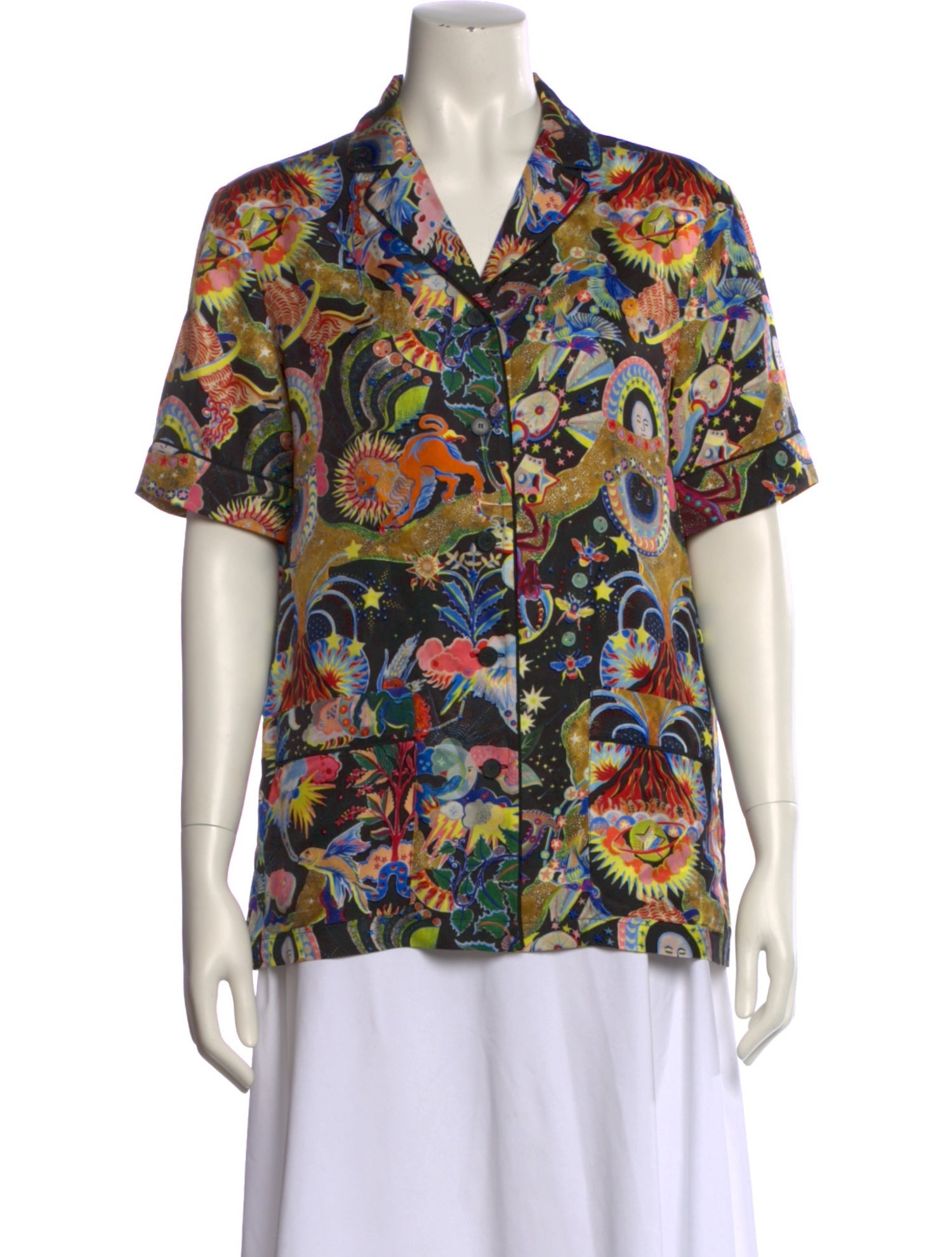 Christian Dior 2022 Printed Button-Up Top