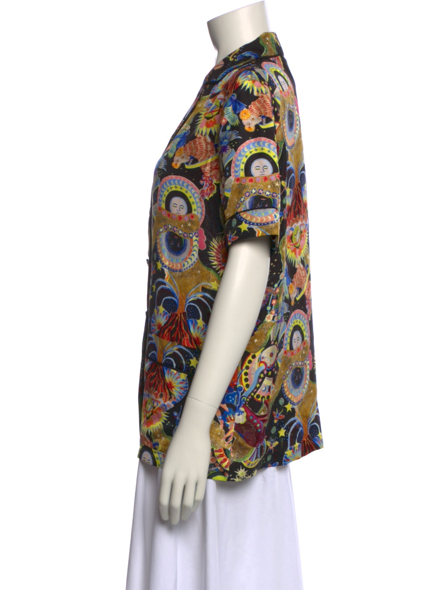 Christian Dior 2022 Printed Button-Up Top