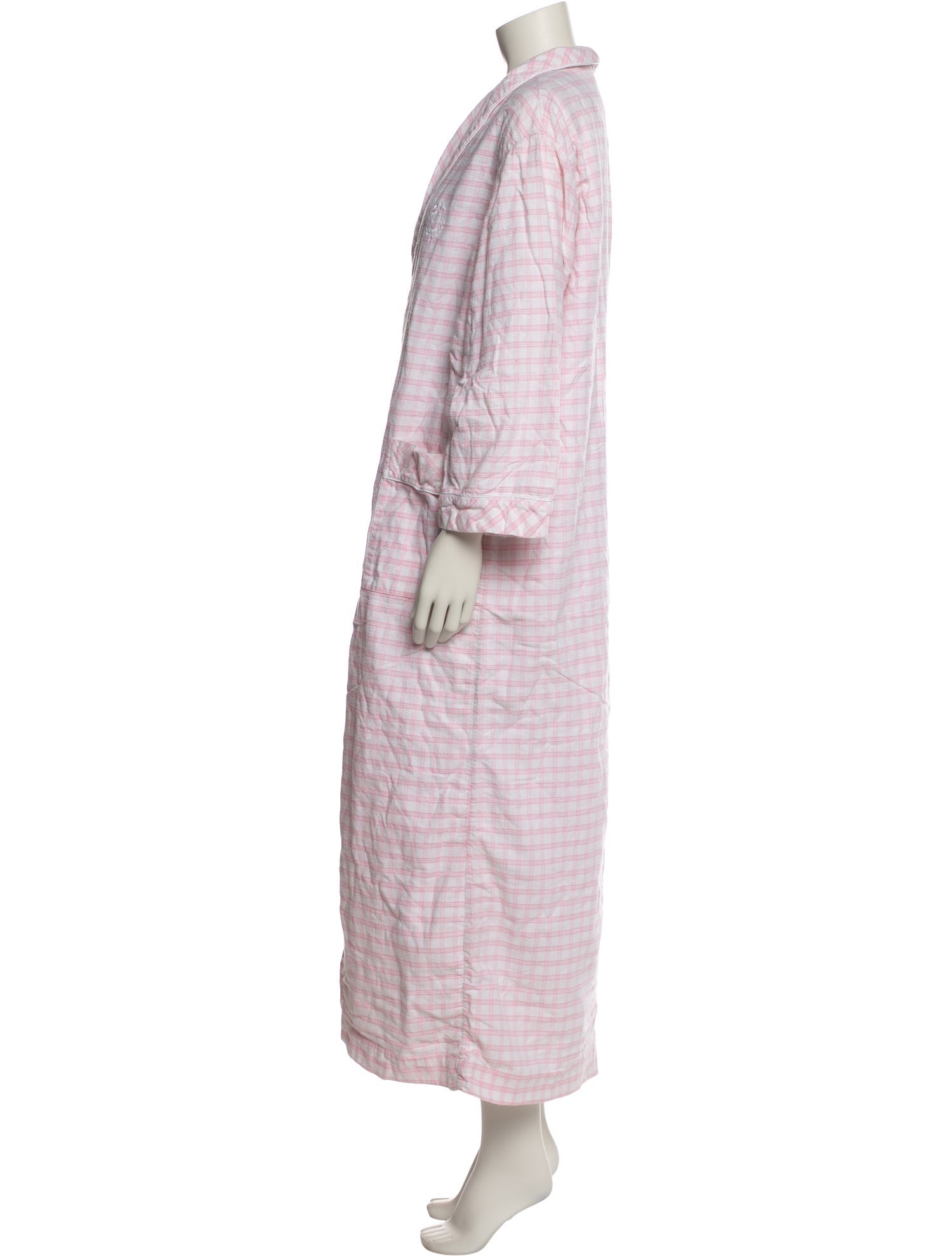 Christian Dior Vintage Plaid Print Robe