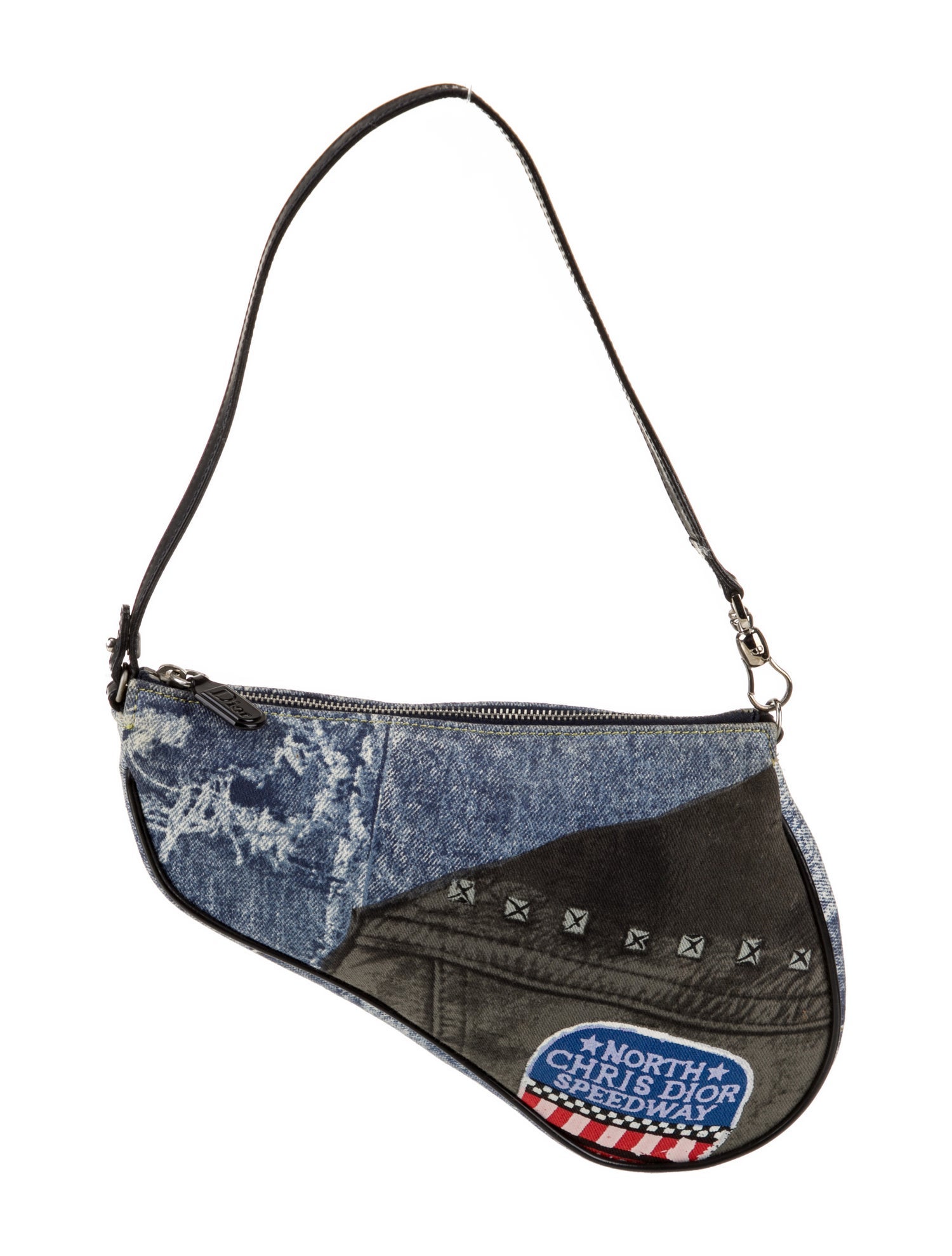 Christian Dior Denim Saddle Pochette