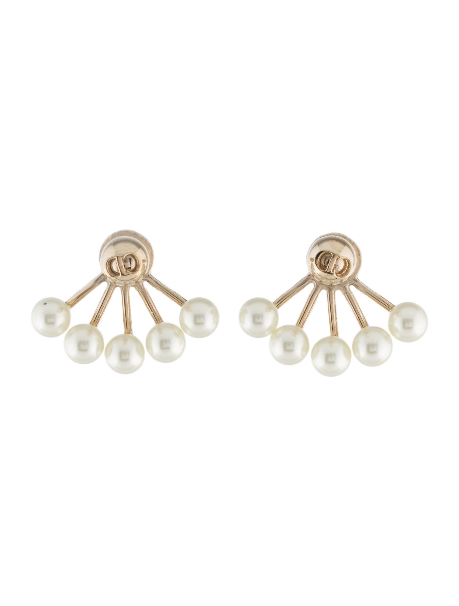 Christian Dior Faux Pearl La Petite Tribale Stud Earrings