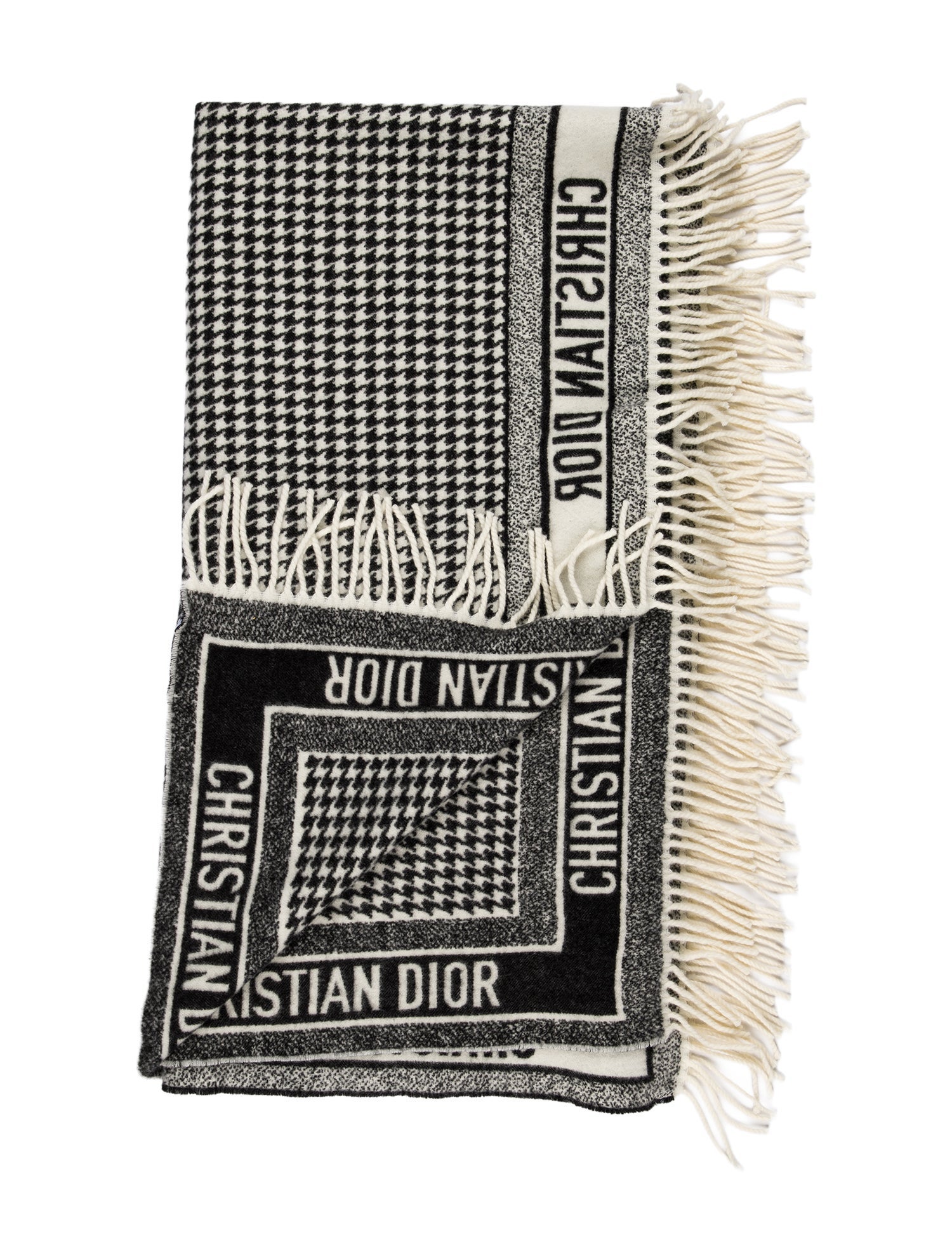 Christian Dior Dior 30 Montaigne Houndstooth Throw Blanket