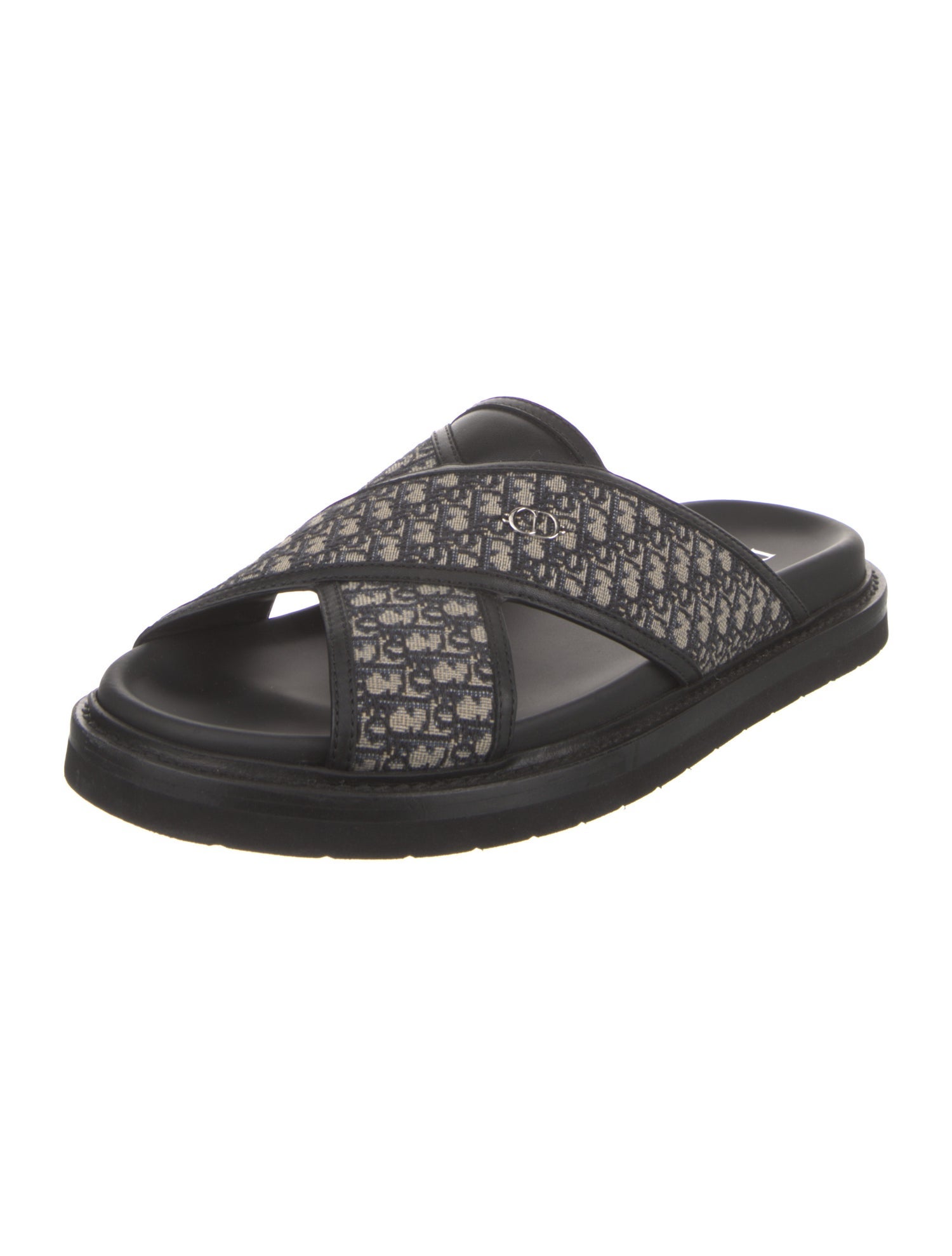 DIOR MEN Oblique Jacquard Canvas Slides