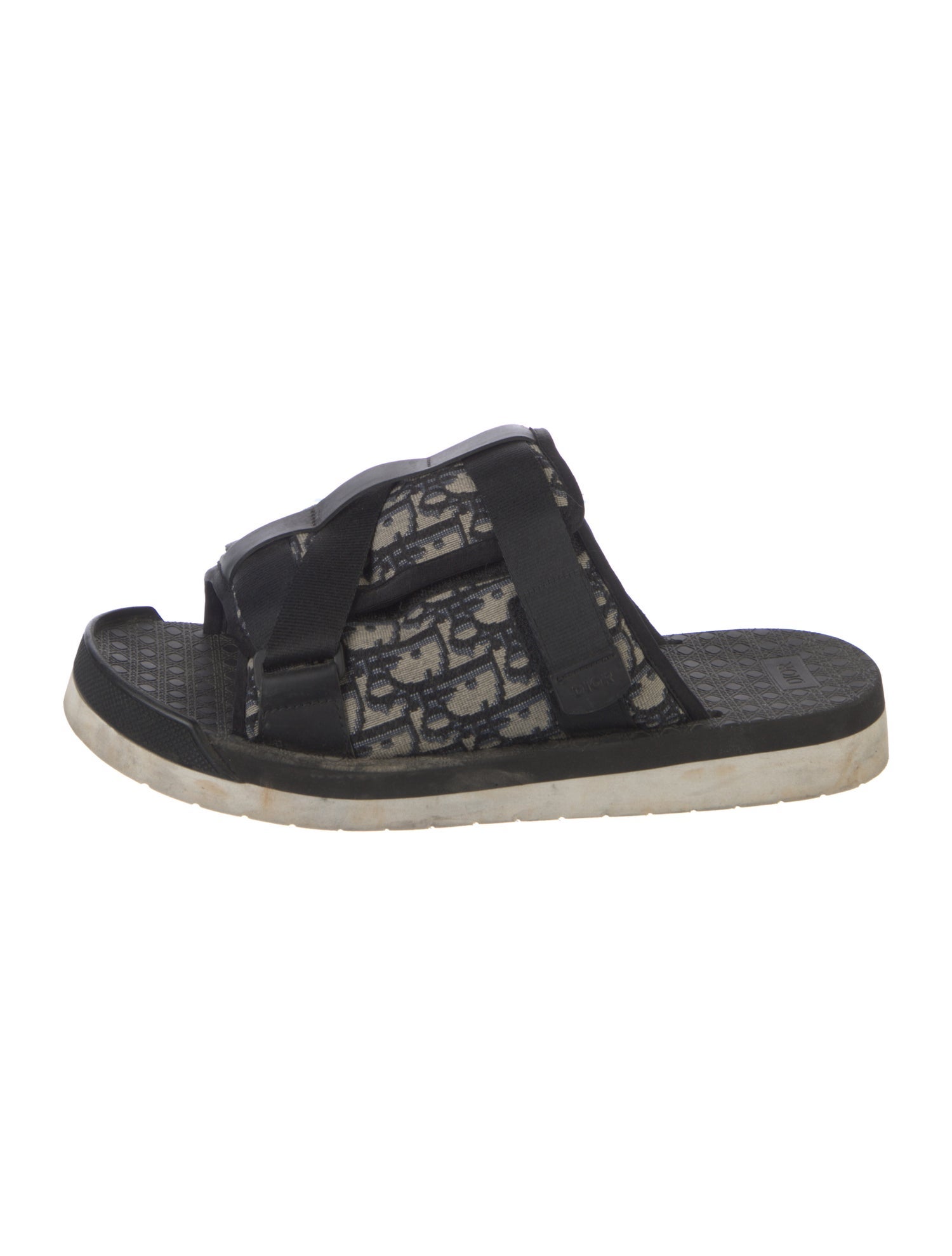 DIOR MEN Oblique Jacquard Canvas Slides