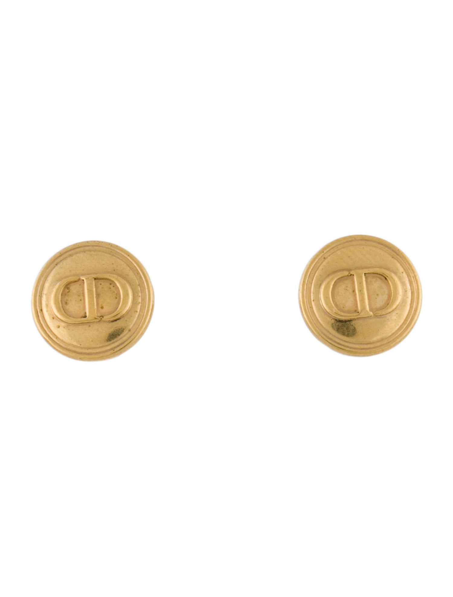 Christian Dior CD Stud Earrings