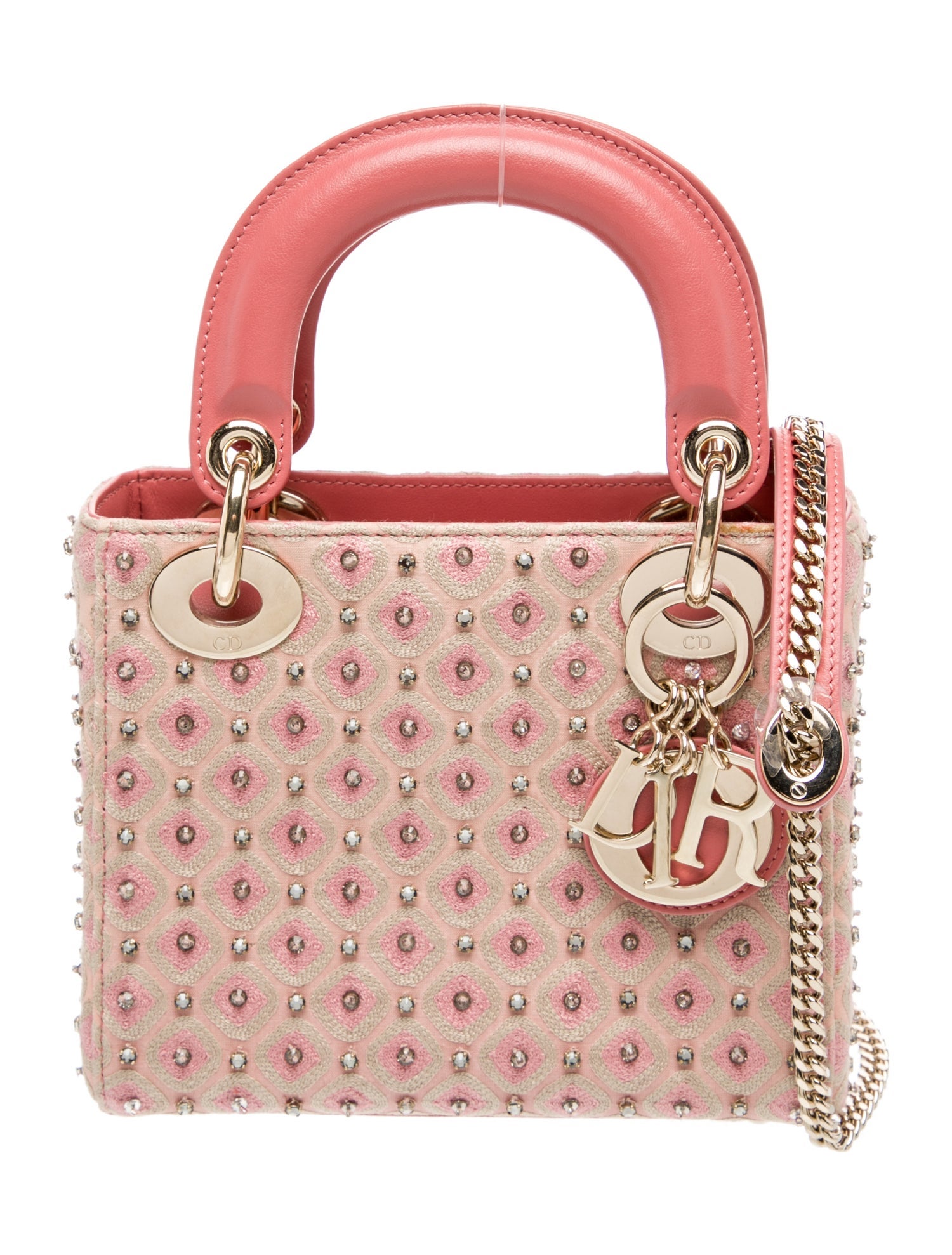 Christian Dior Crocodile Lady Dior Micro - Blue Mini Bags