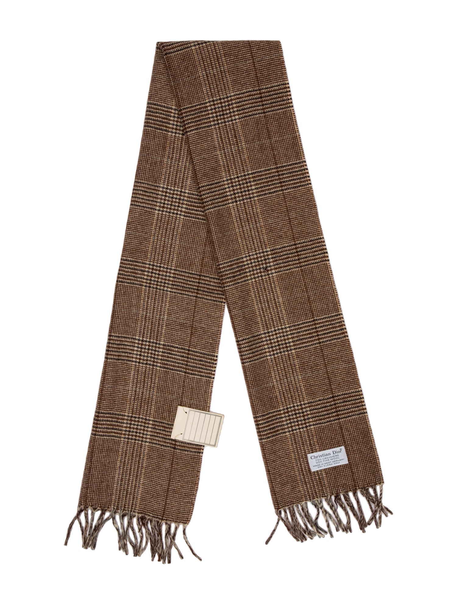 Christian Dior Cashmere Striped Scarf