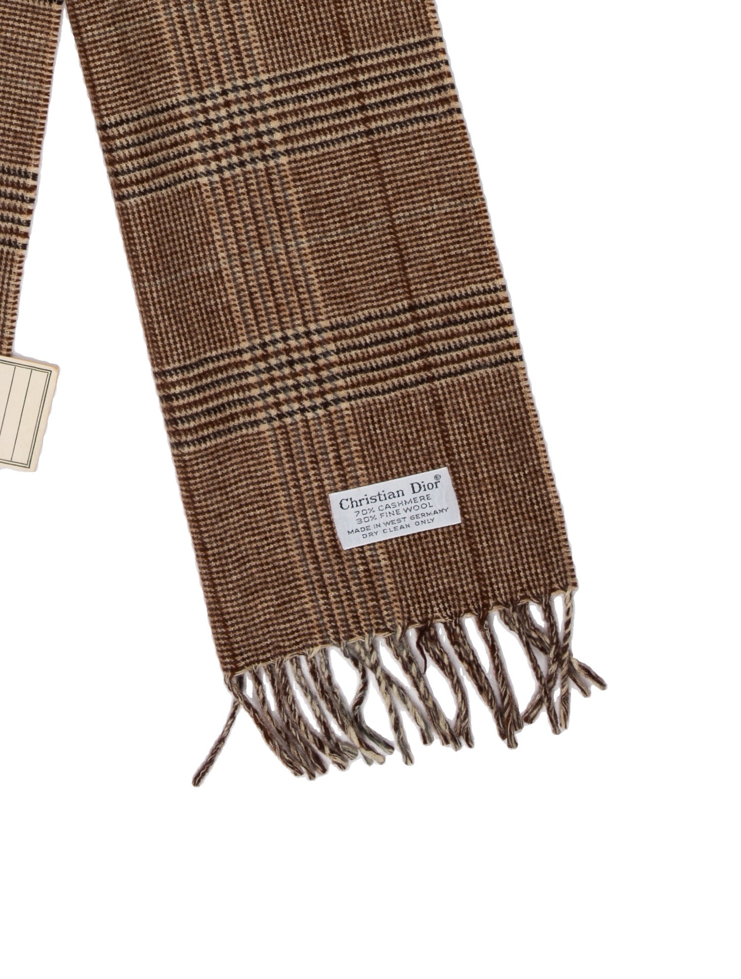 Christian Dior Cashmere Striped Scarf