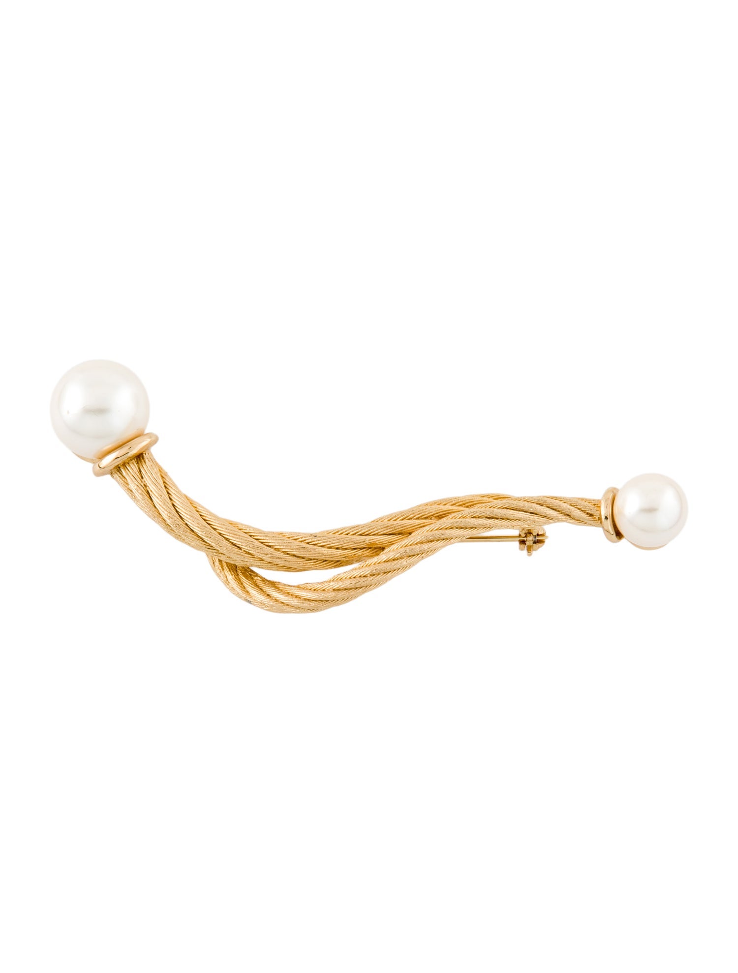 Christian Dior Vintage Faux Pearl Brooch Pin