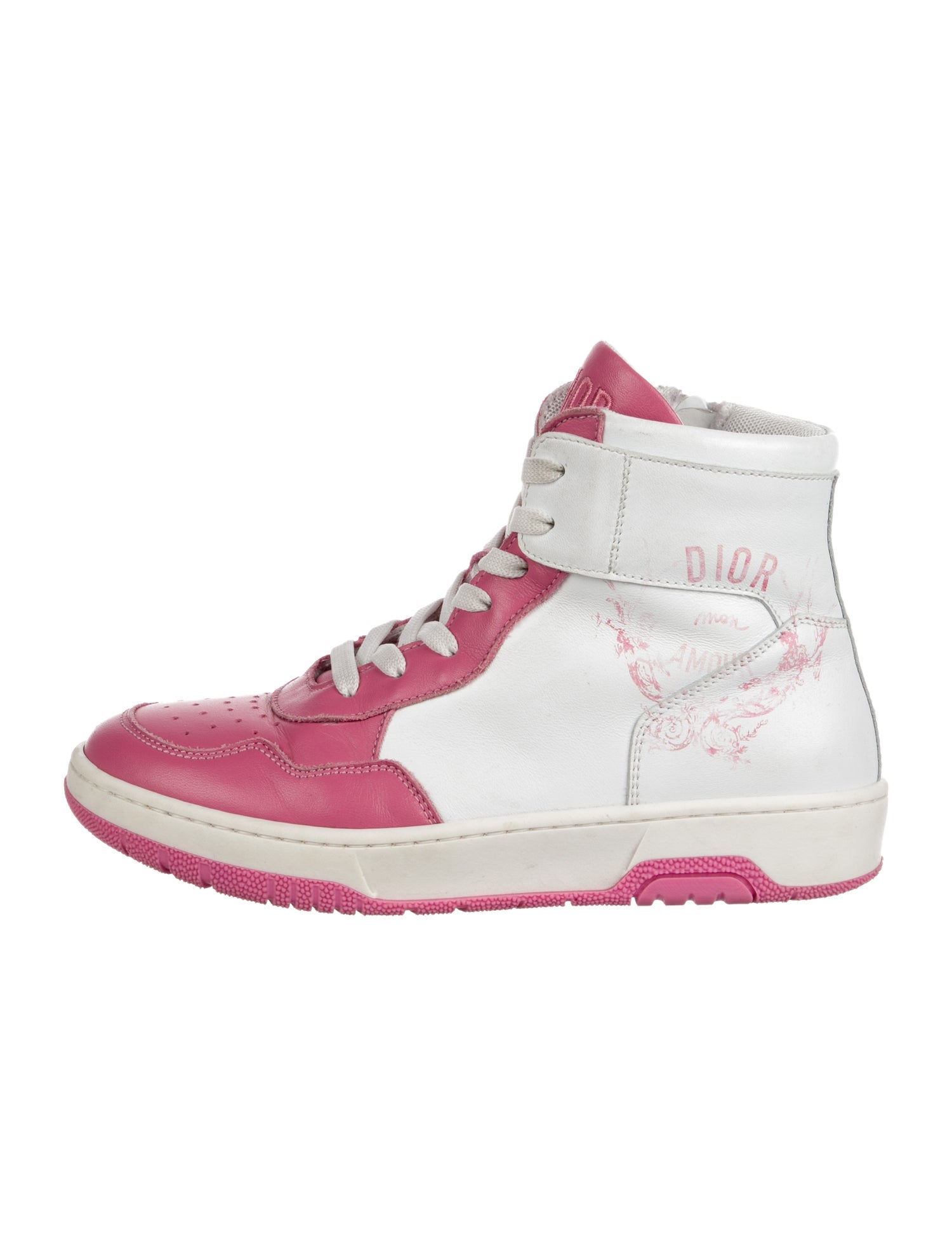 Christian Dior Kids' Leather High Top Sneakers