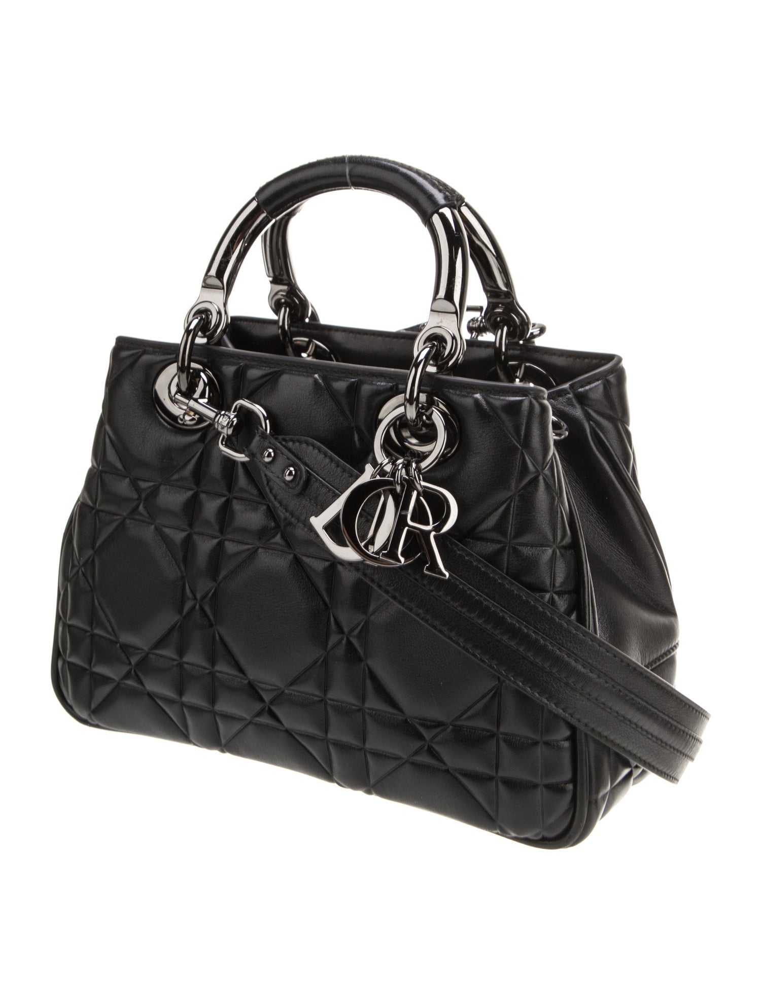 Christian Dior Cannage 95.22 Bag Small 2023 - Black Handle Bags