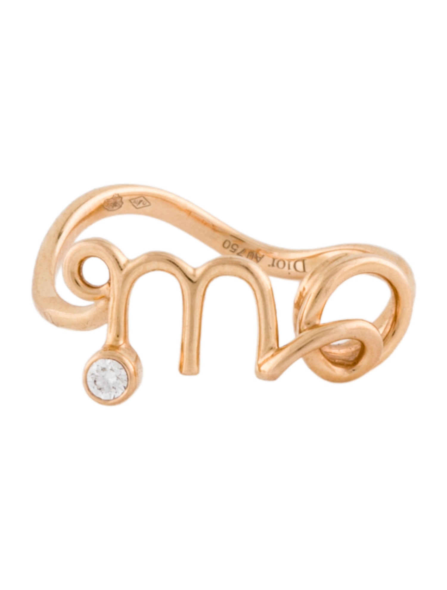 Christian Dior 18K Diamond 'Oui' Dioramour Ring