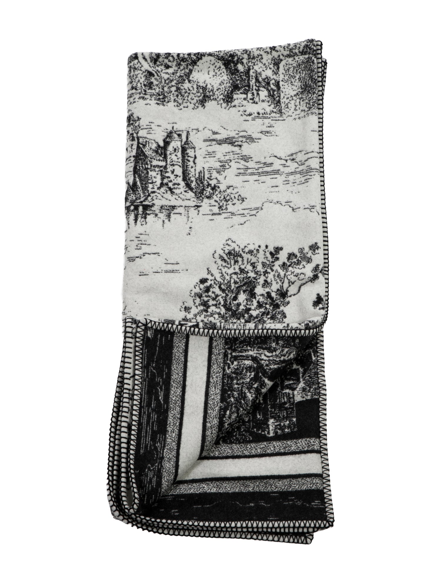 Christian Dior Toile de Jouy Scotland Throw Blanket