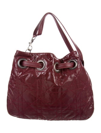 Christian Dior Quilted Cannage Drawstring Bag