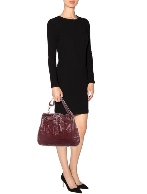 Christian Dior Quilted Cannage Drawstring Bag