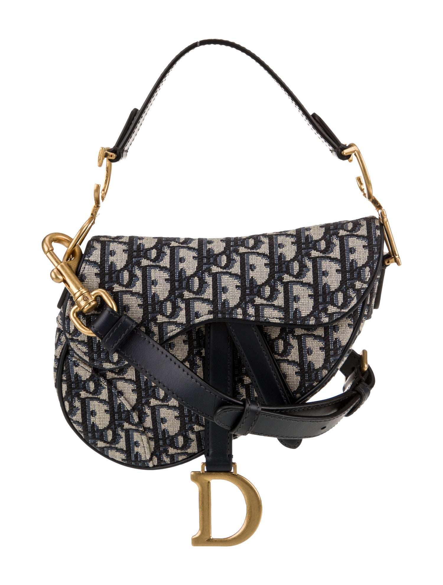 Christian Dior Canvas Saddle Mini