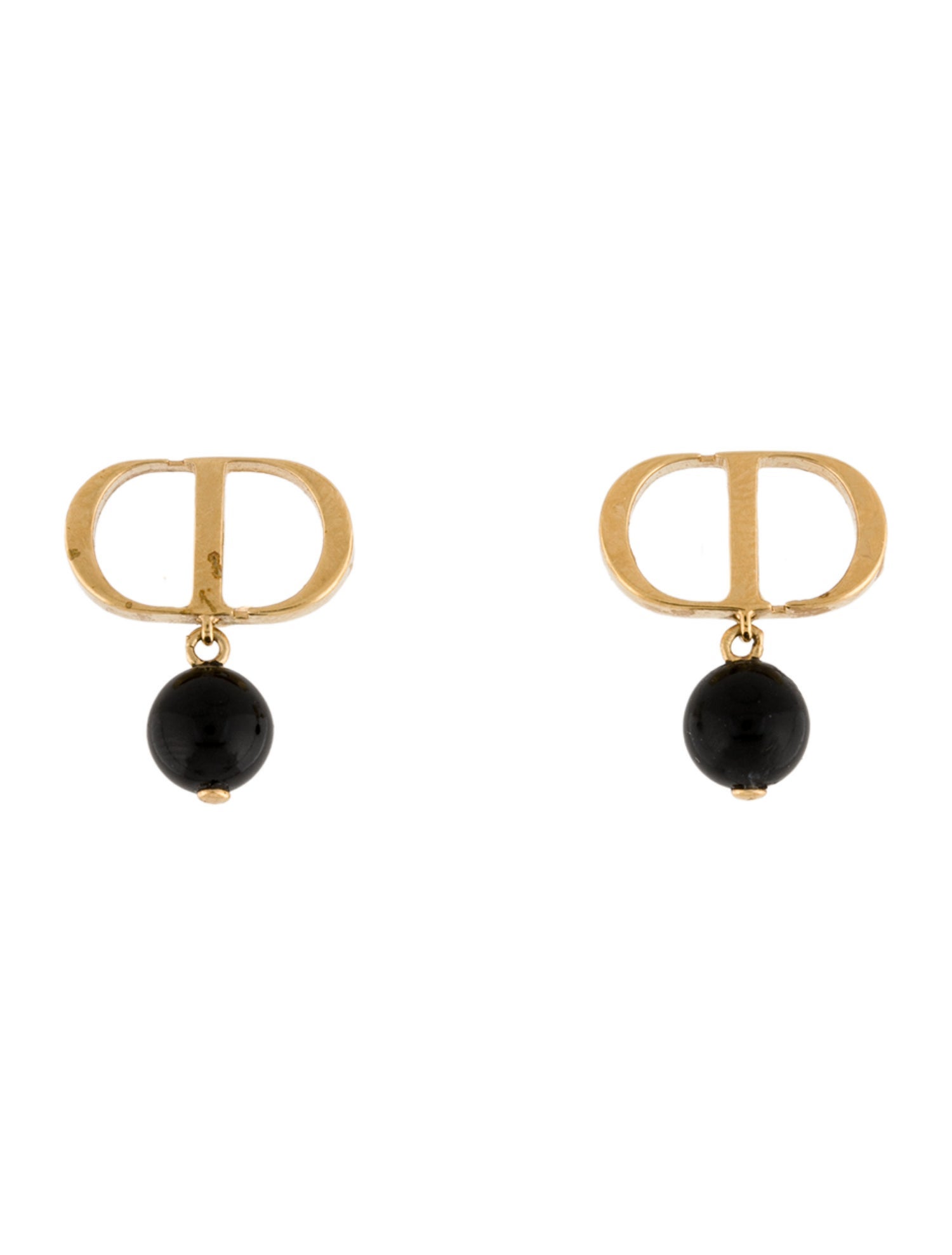 Christian Dior Bead Petit CD Drop Earring